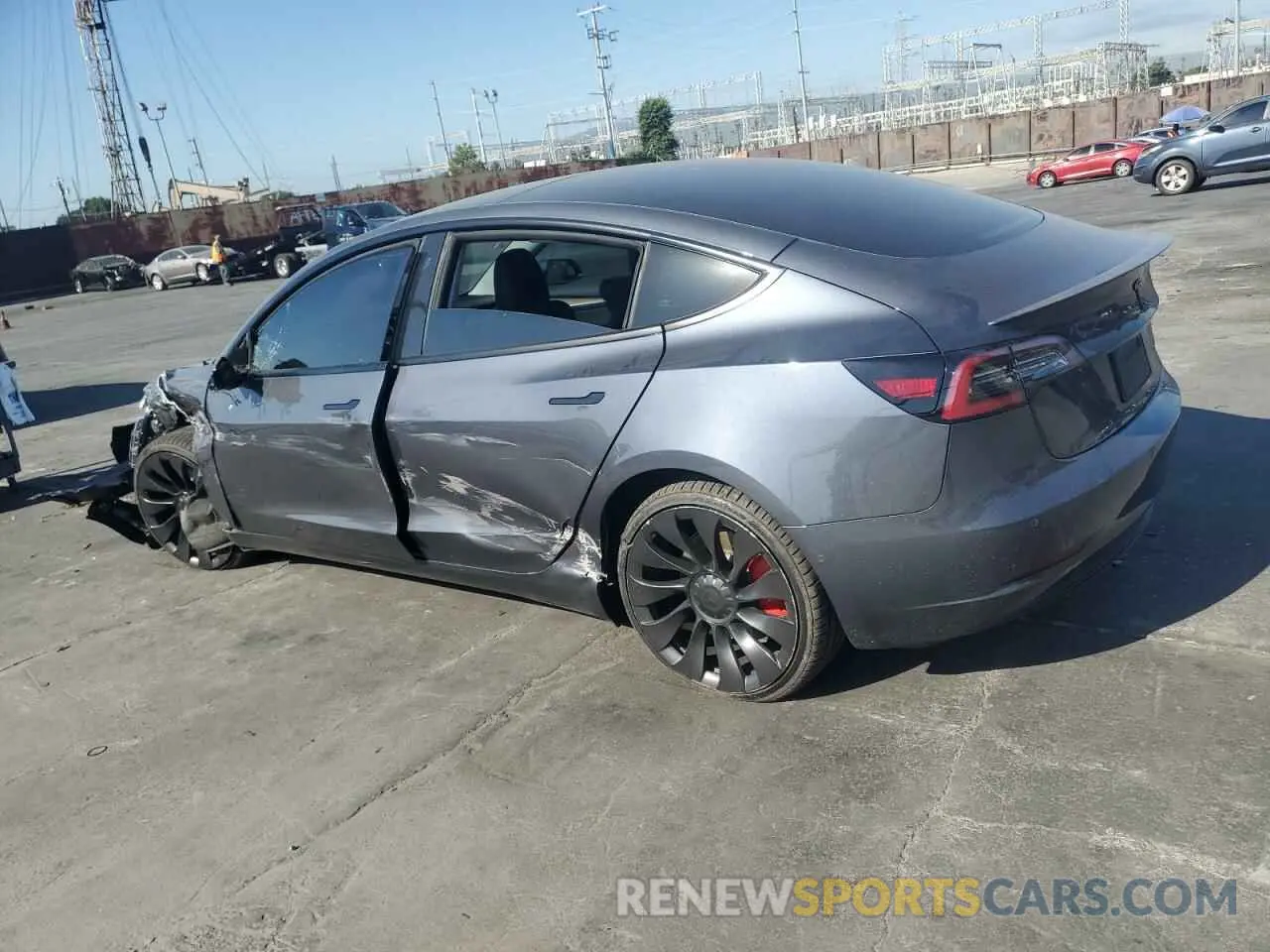 2 Photograph of a damaged car 5YJ3E1EC3NF254737 TESLA MODEL 3 2022