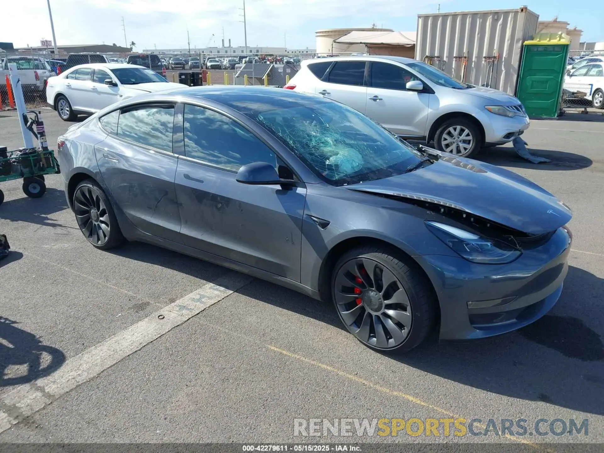 1 Photograph of a damaged car 5YJ3E1EC3NF265303 TESLA MODEL 3 2022