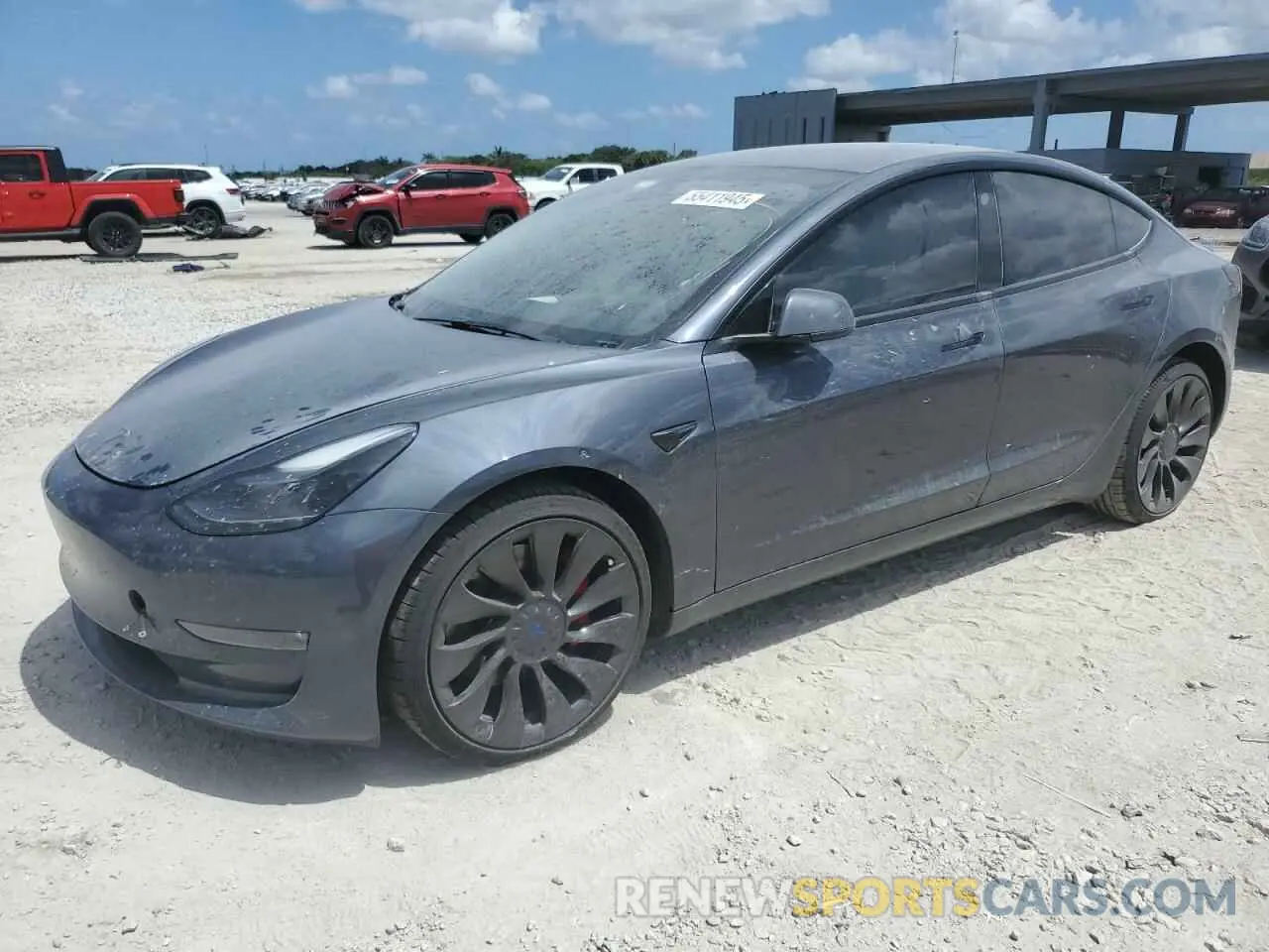 1 Photograph of a damaged car 5YJ3E1EC3NF273790 TESLA MODEL 3 2022