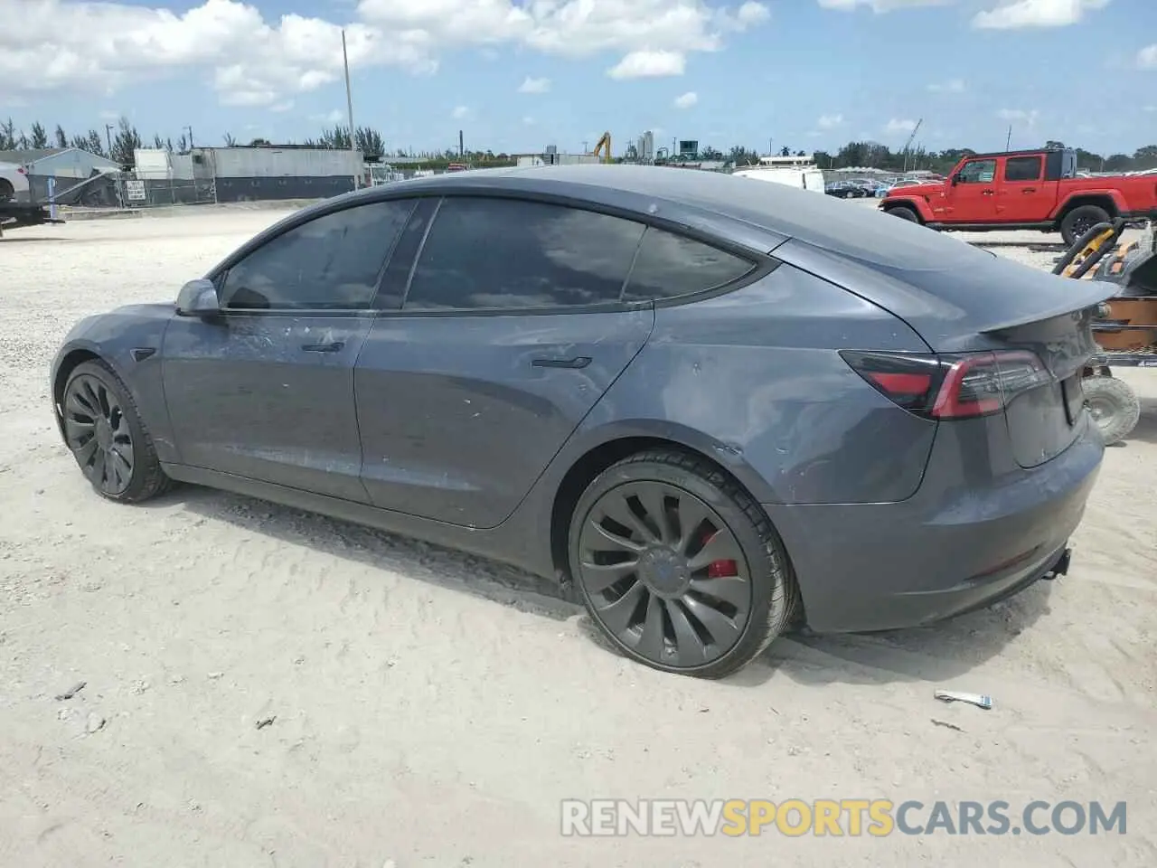 2 Photograph of a damaged car 5YJ3E1EC3NF273790 TESLA MODEL 3 2022