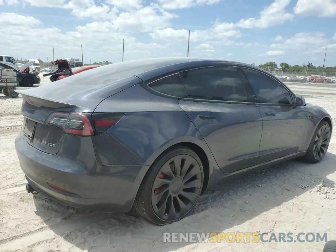 3 Photograph of a damaged car 5YJ3E1EC3NF273790 TESLA MODEL 3 2022