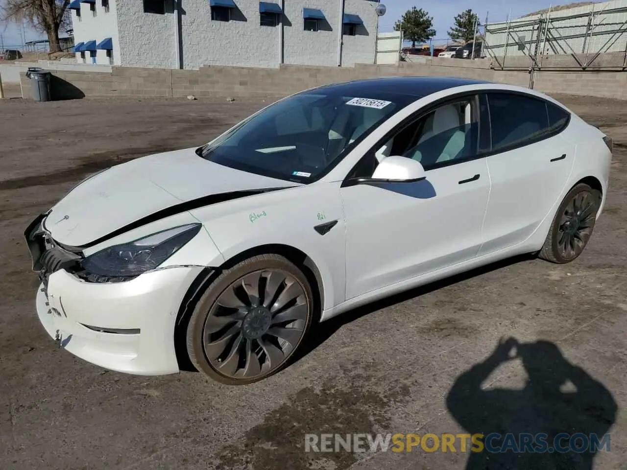 1 Photograph of a damaged car 5YJ3E1EC3NF321725 TESLA MODEL 3 2022