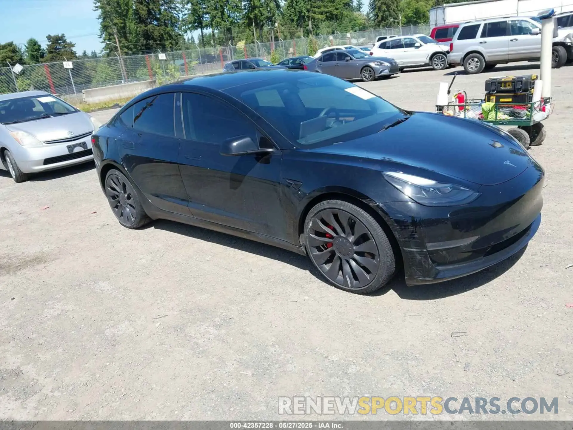 1 Photograph of a damaged car 5YJ3E1EC3NF348486 TESLA MODEL 3 2022