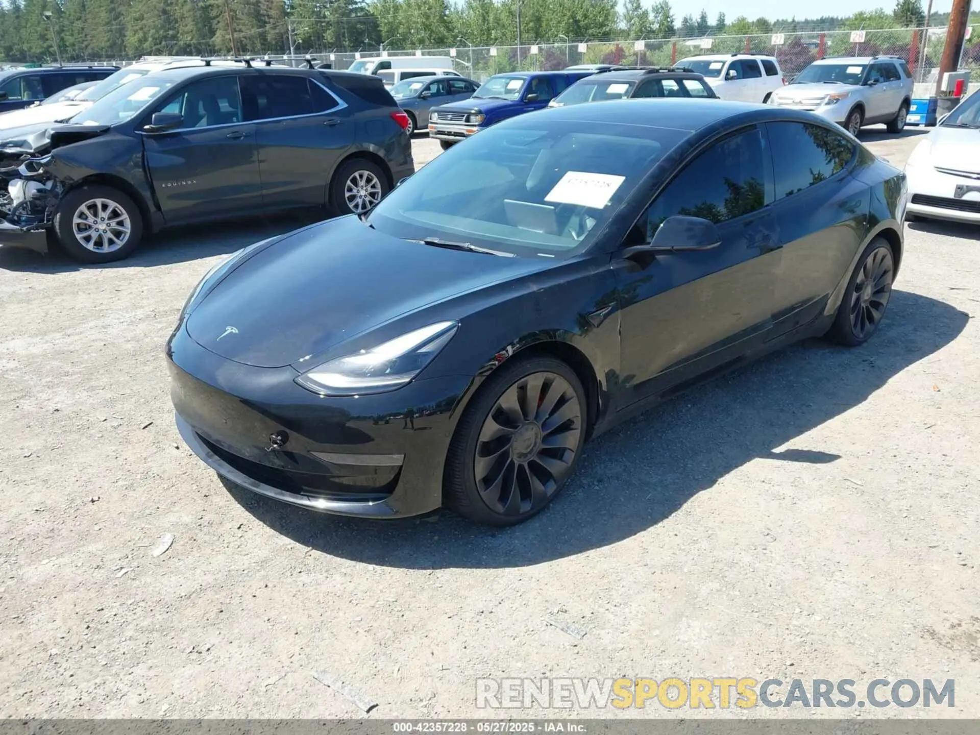 2 Photograph of a damaged car 5YJ3E1EC3NF348486 TESLA MODEL 3 2022