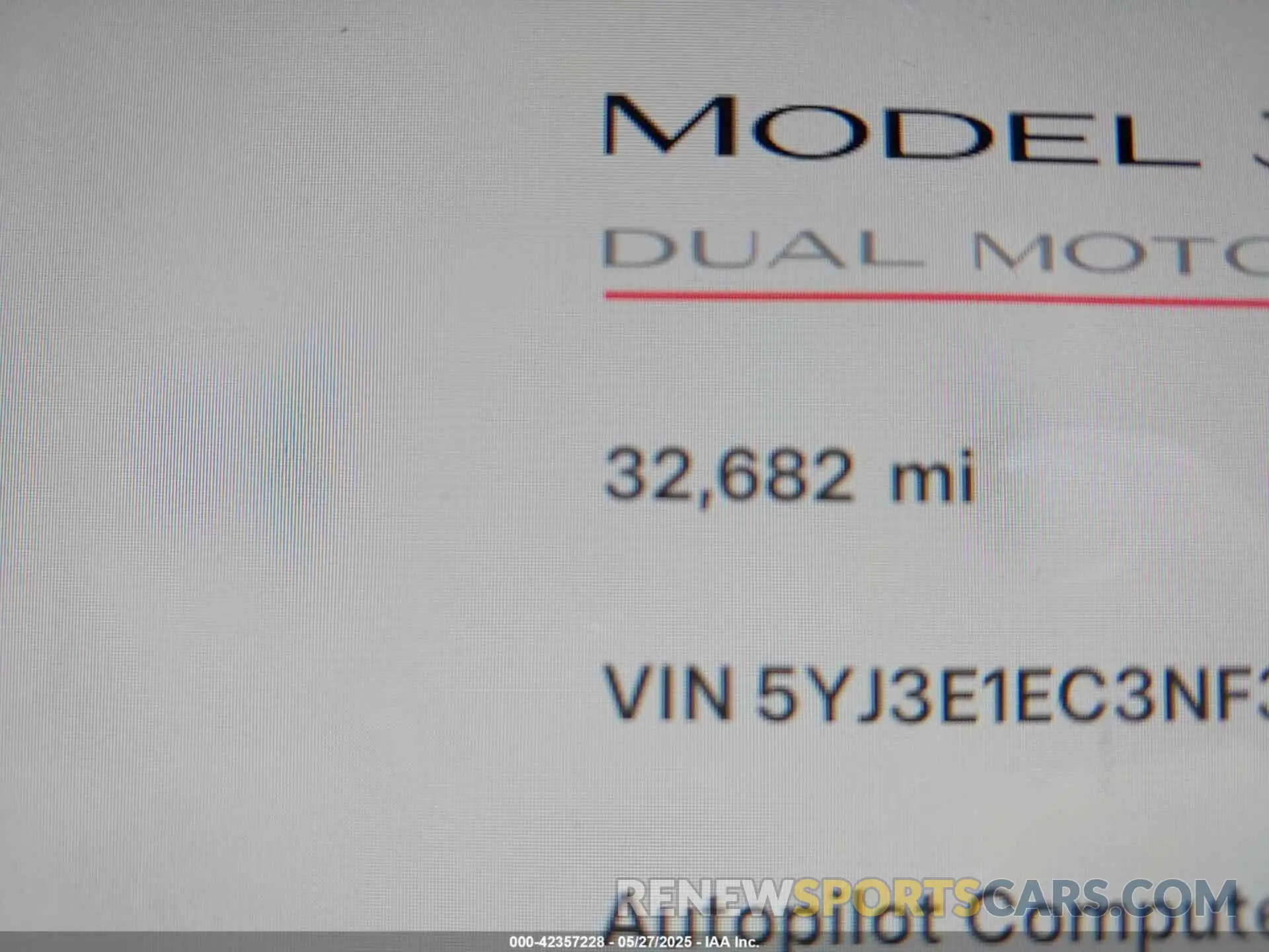 7 Photograph of a damaged car 5YJ3E1EC3NF348486 TESLA MODEL 3 2022