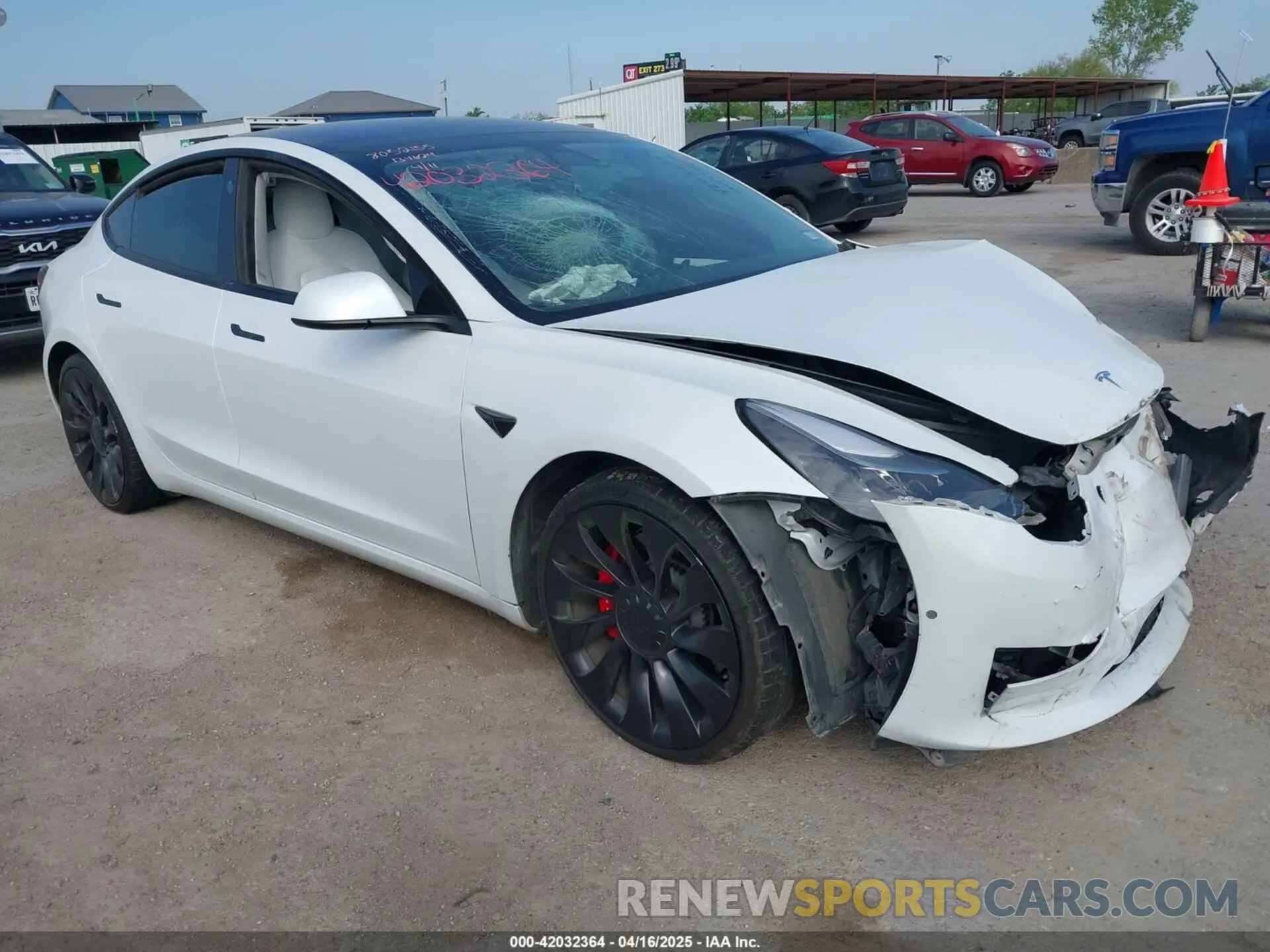 1 Photograph of a damaged car 5YJ3E1EC4NF134624 TESLA MODEL 3 2022