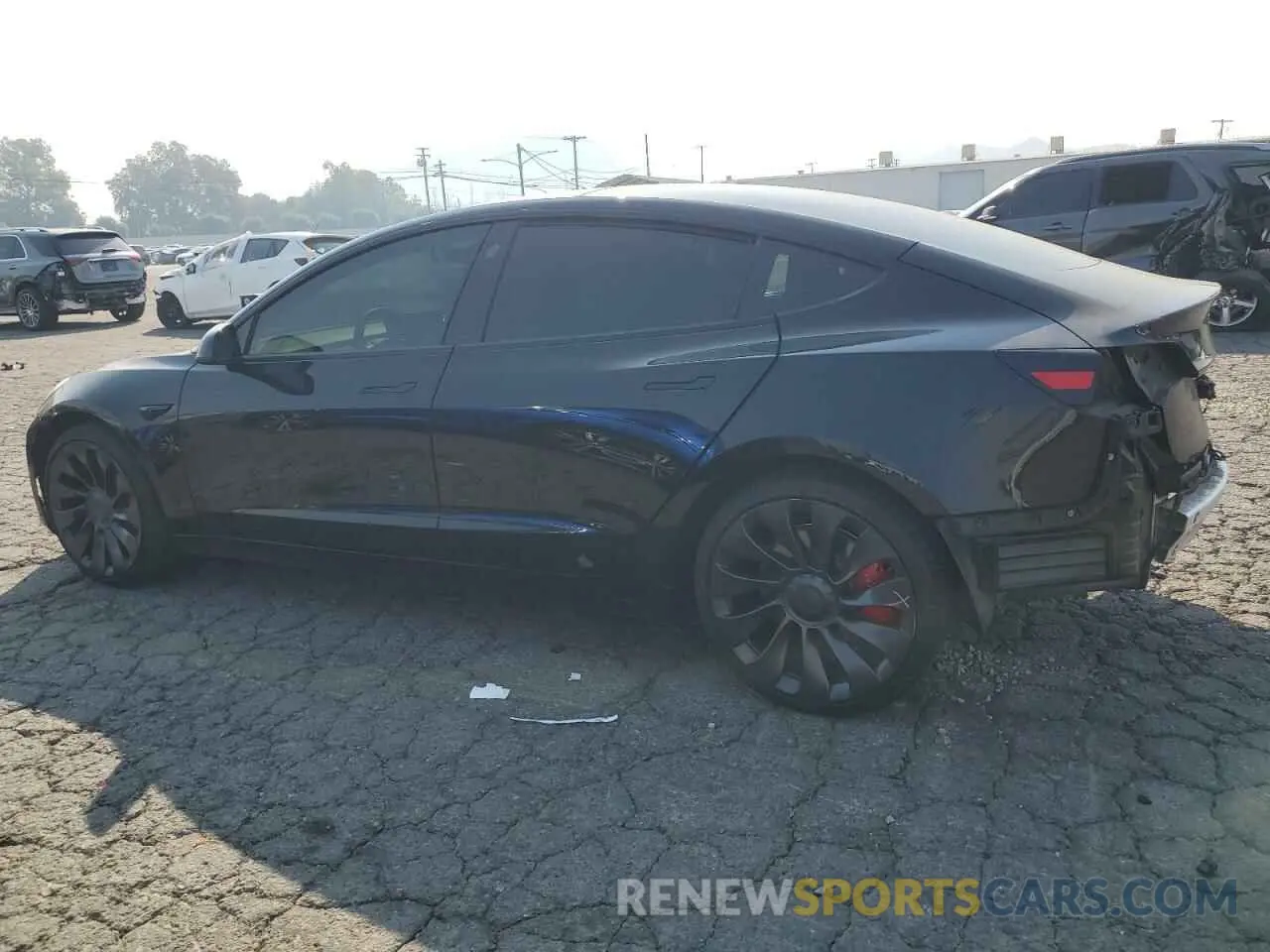 2 Photograph of a damaged car 5YJ3E1EC4NF209306 TESLA MODEL 3 2022