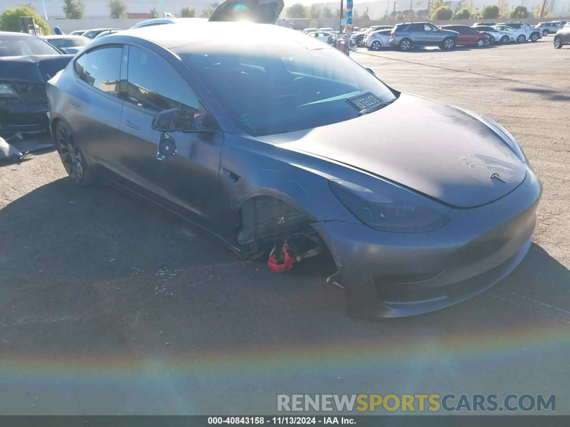 1 Photograph of a damaged car 5YJ3E1EC4NF265813 TESLA MODEL 3 2022