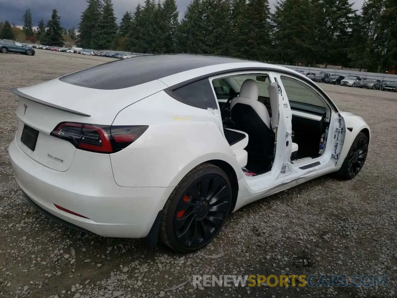 3 Photograph of a damaged car 5YJ3E1EC4NF293417 TESLA MODEL 3 2022