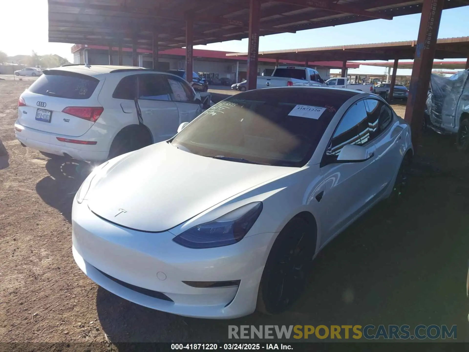 2 Photograph of a damaged car 5YJ3E1EC4NF342227 TESLA MODEL 3 2022