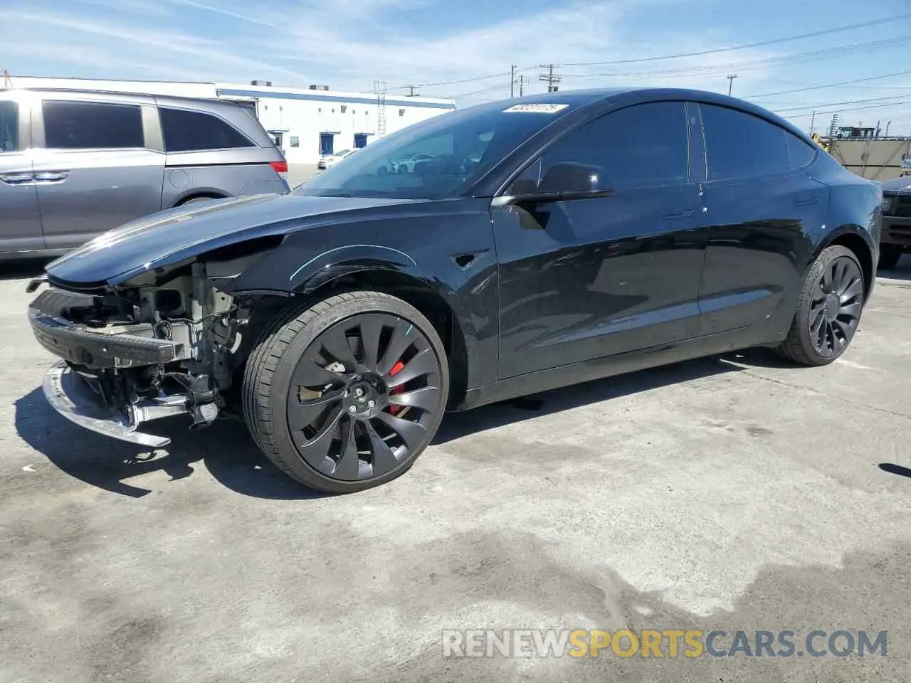 1 Photograph of a damaged car 5YJ3E1EC4NF359125 TESLA MODEL 3 2022