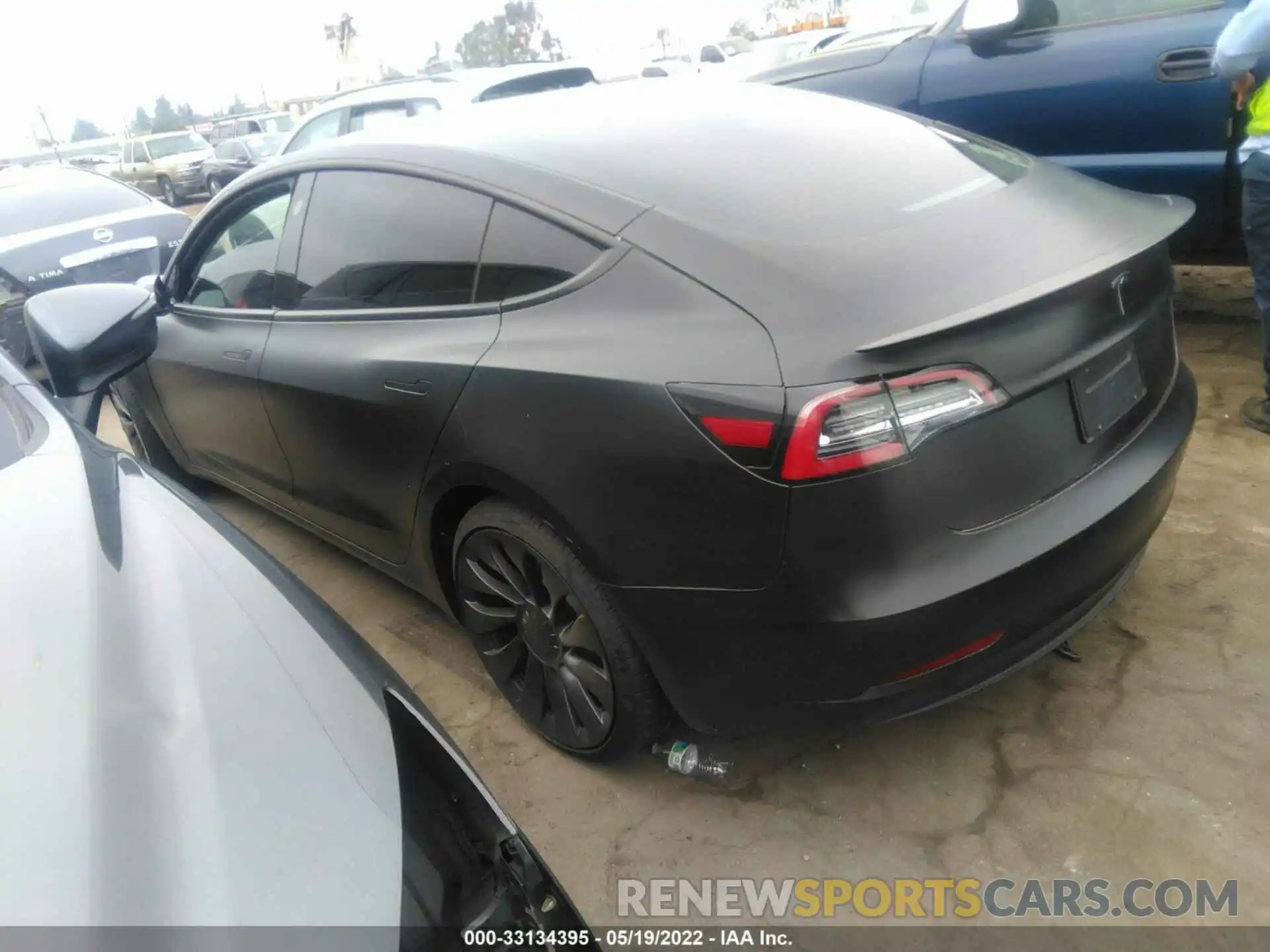 3 Photograph of a damaged car 5YJ3E1EC5NF113300 TESLA MODEL 3 2022