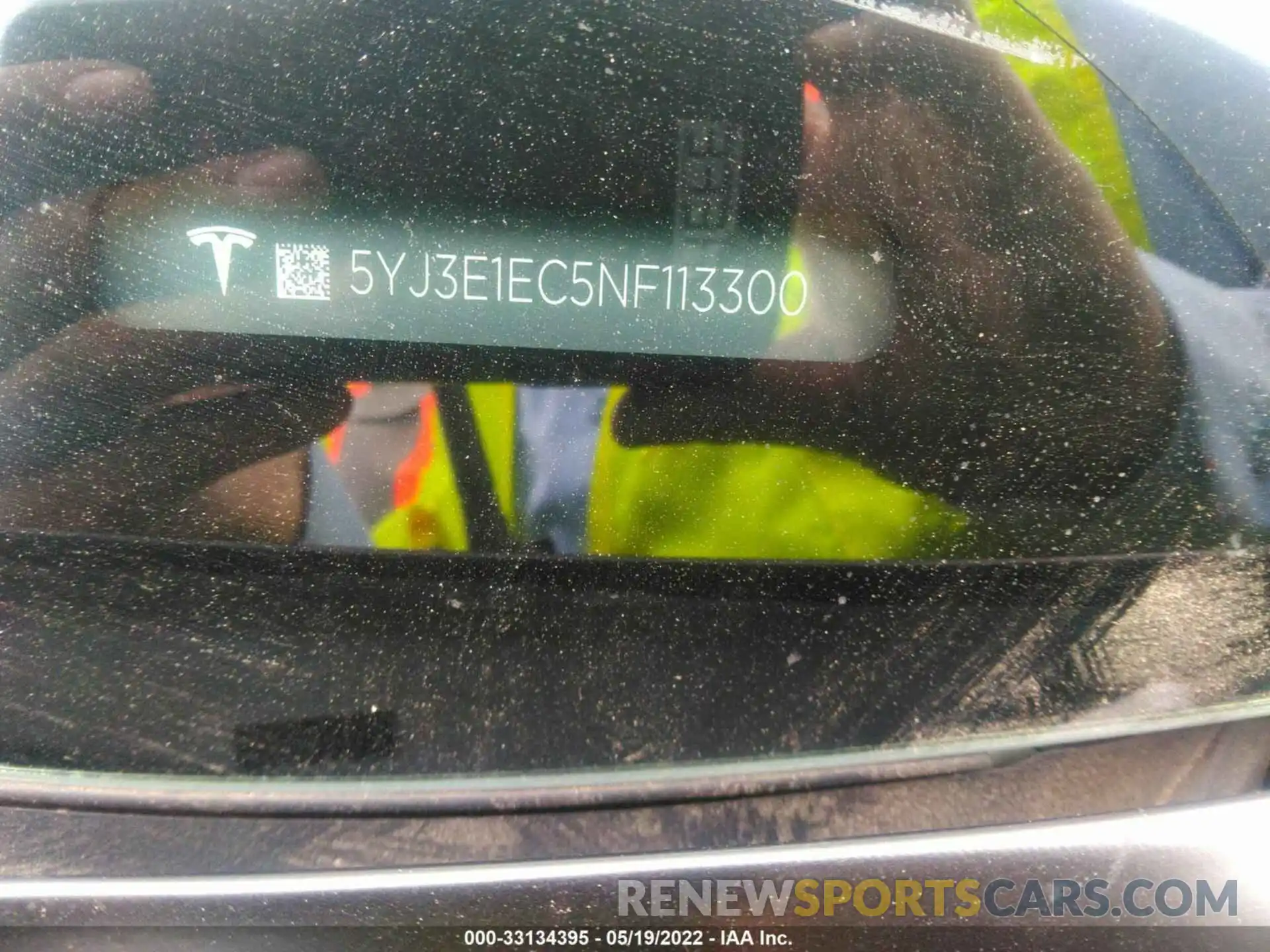 9 Photograph of a damaged car 5YJ3E1EC5NF113300 TESLA MODEL 3 2022