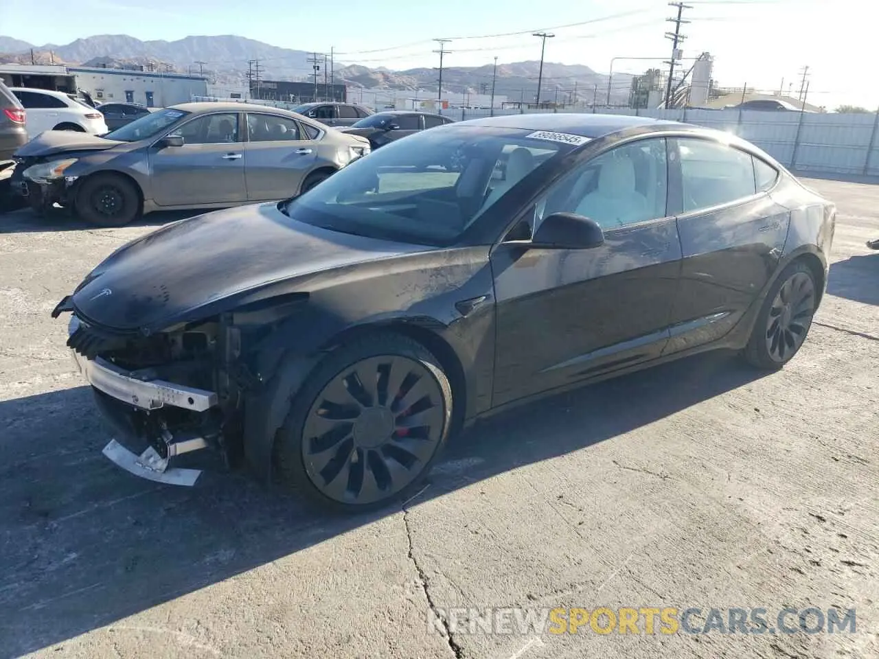 1 Photograph of a damaged car 5YJ3E1EC5NF120456 TESLA MODEL 3 2022