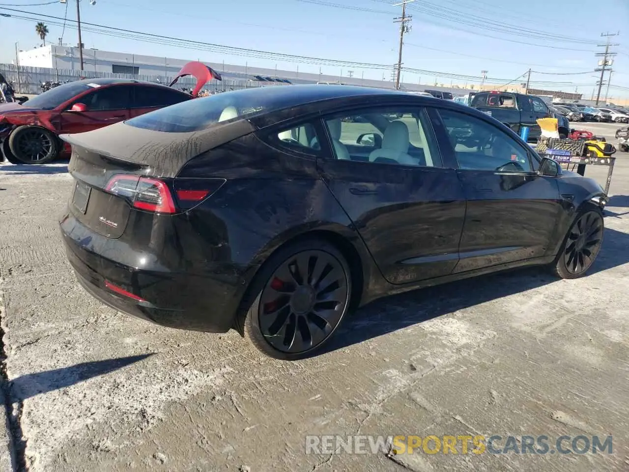 3 Photograph of a damaged car 5YJ3E1EC5NF120456 TESLA MODEL 3 2022