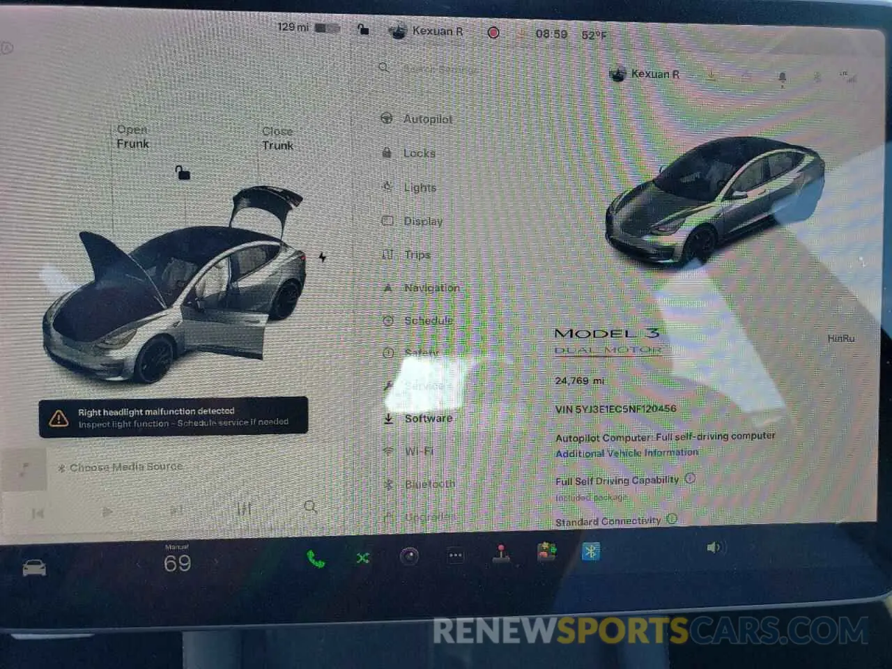 9 Photograph of a damaged car 5YJ3E1EC5NF120456 TESLA MODEL 3 2022