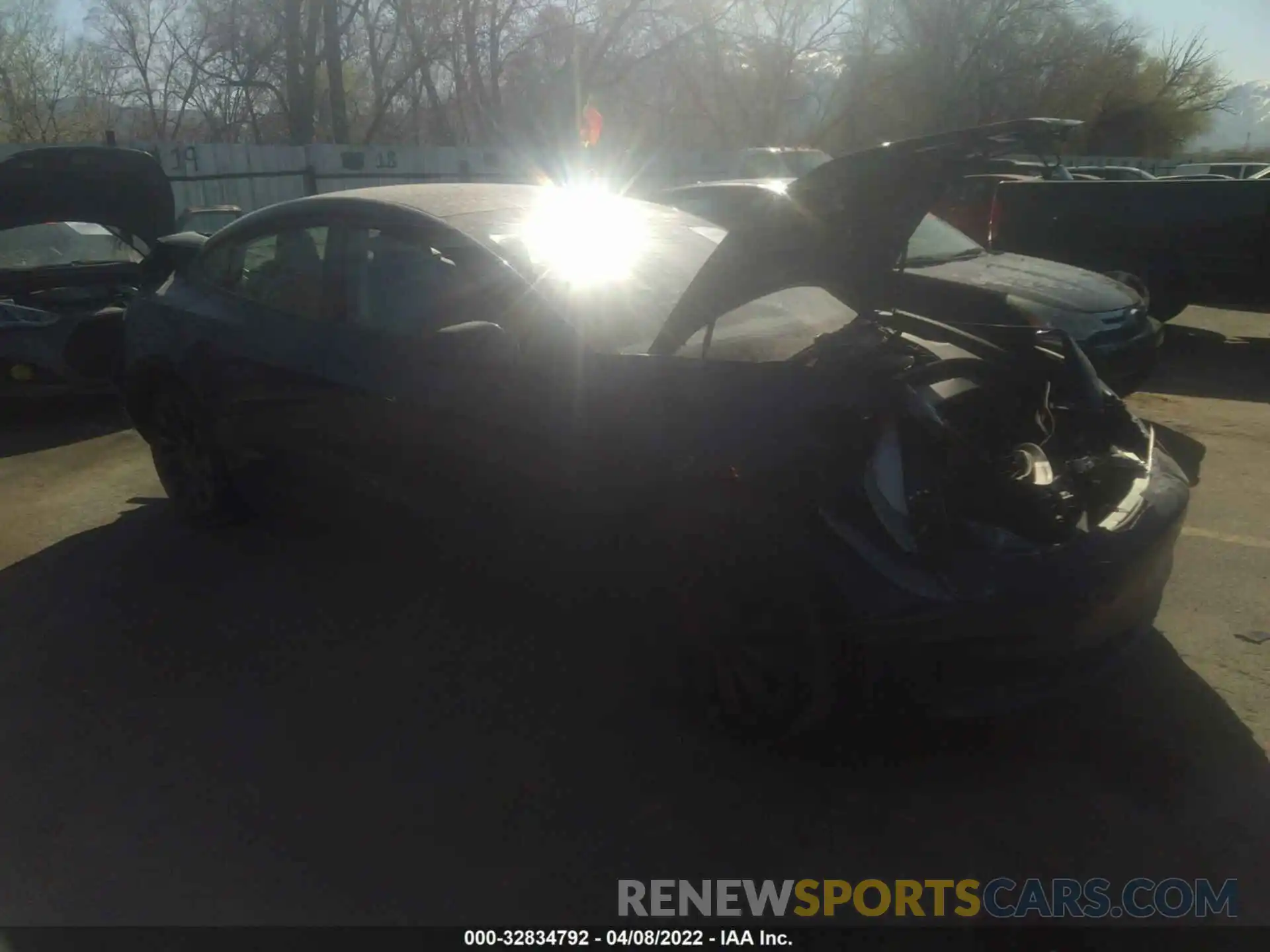 1 Photograph of a damaged car 5YJ3E1EC5NF164196 TESLA MODEL 3 2022