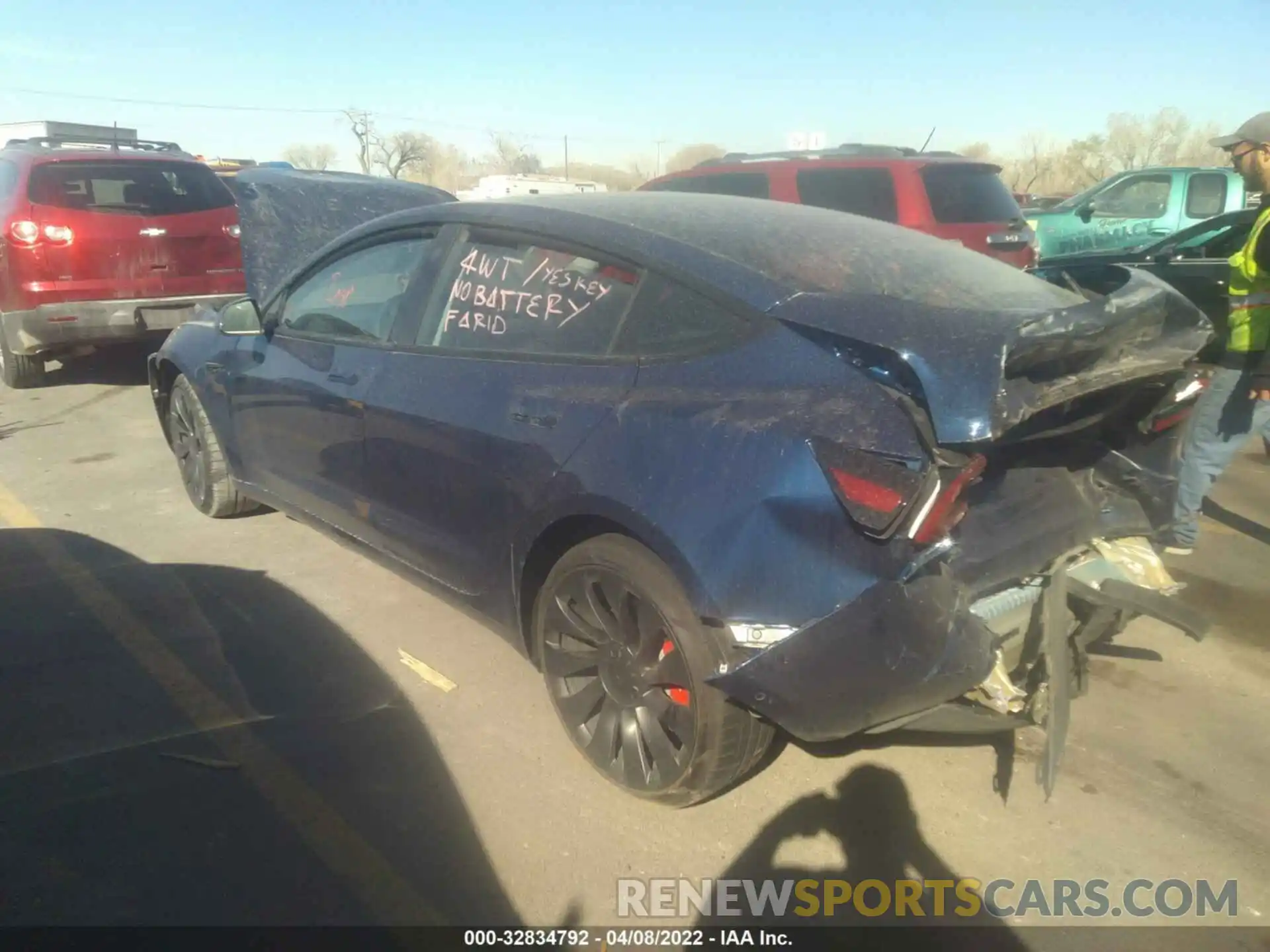 3 Photograph of a damaged car 5YJ3E1EC5NF164196 TESLA MODEL 3 2022