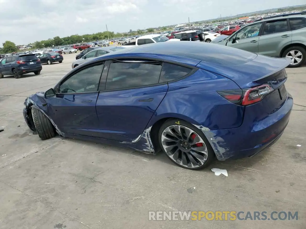 2 Photograph of a damaged car 5YJ3E1EC5NF198011 TESLA MODEL 3 2022