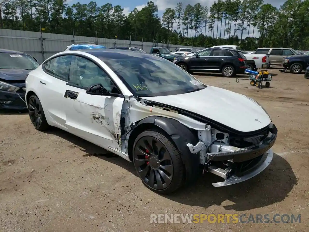 1 Photograph of a damaged car 5YJ3E1EC5NF268025 TESLA MODEL 3 2022