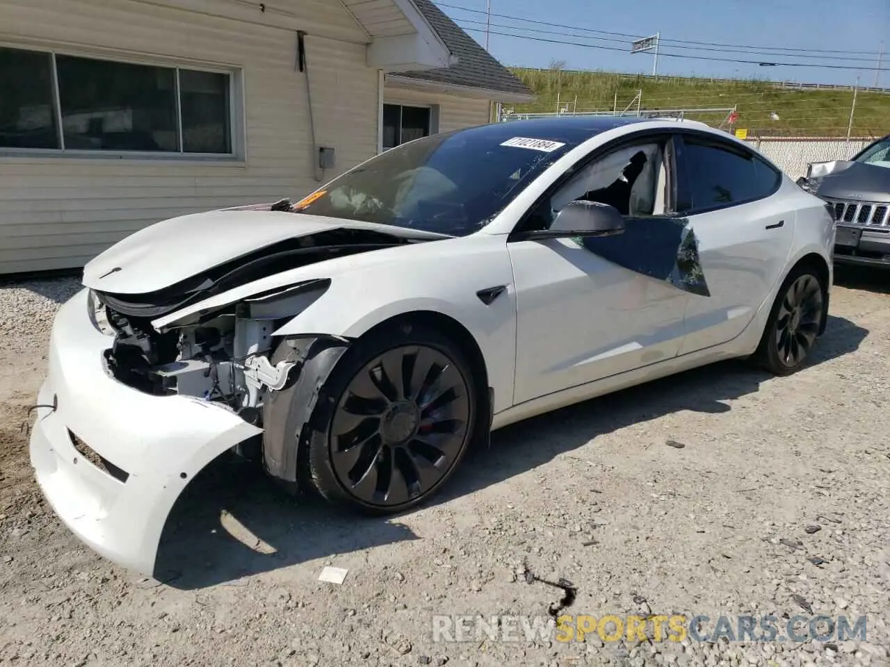 1 Photograph of a damaged car 5YJ3E1EC5NF274049 TESLA MODEL 3 2022