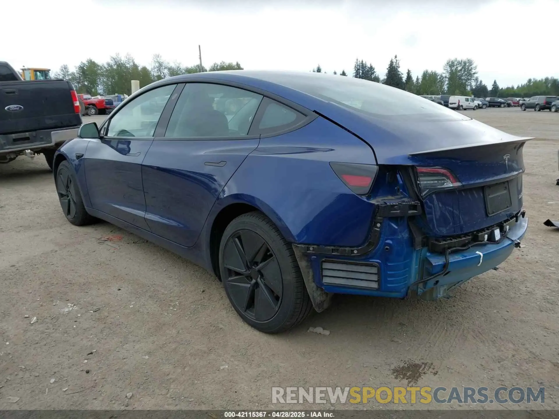 3 Photograph of a damaged car 5YJ3E1EC5NF356461 TESLA MODEL 3 2022