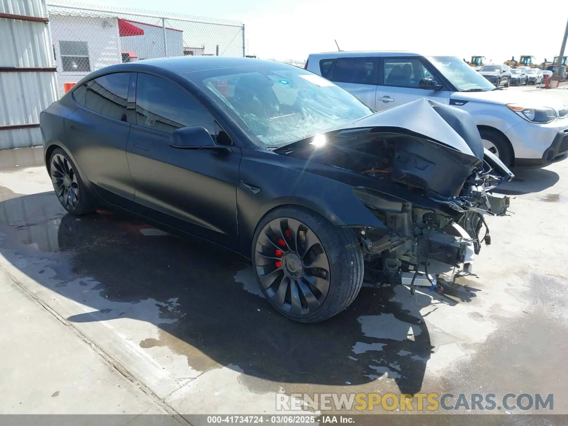1 Photograph of a damaged car 5YJ3E1EC6NF104475 TESLA MODEL 3 2022