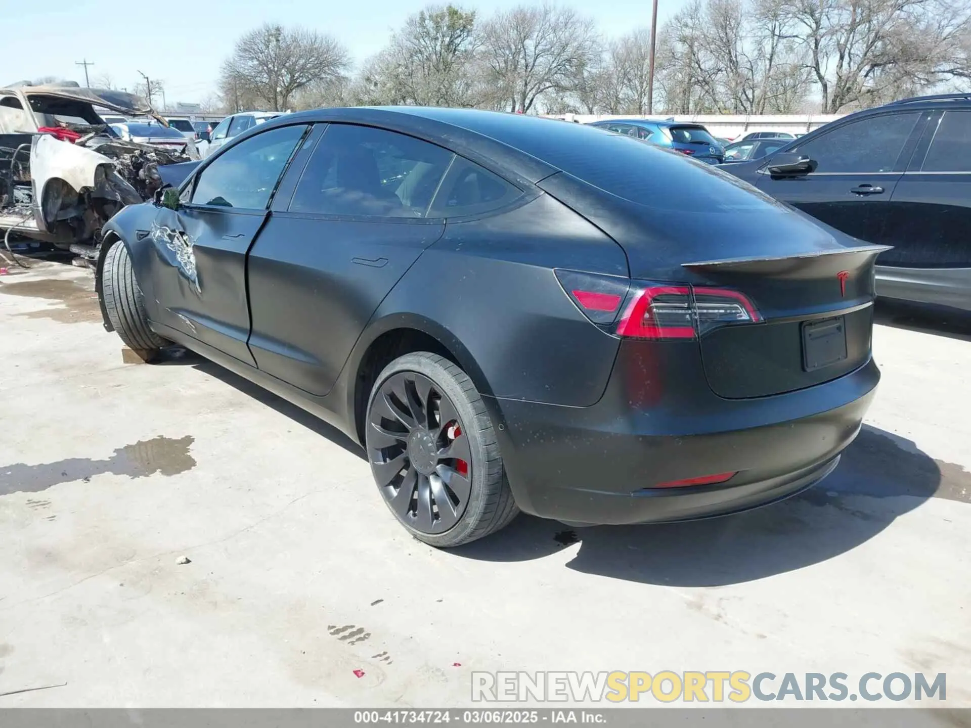 3 Photograph of a damaged car 5YJ3E1EC6NF104475 TESLA MODEL 3 2022