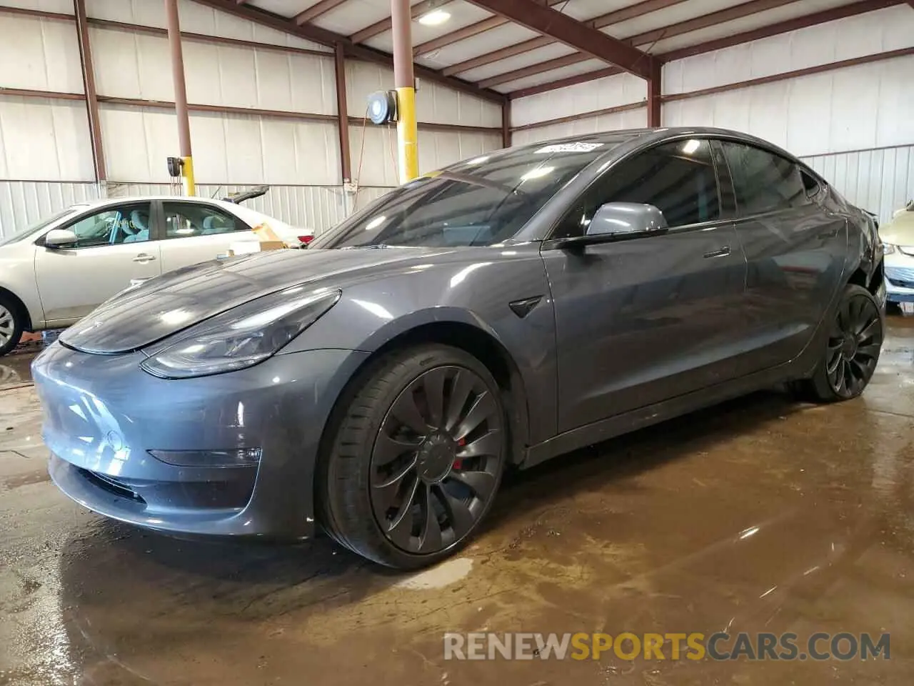 1 Photograph of a damaged car 5YJ3E1EC6NF107912 TESLA MODEL 3 2022