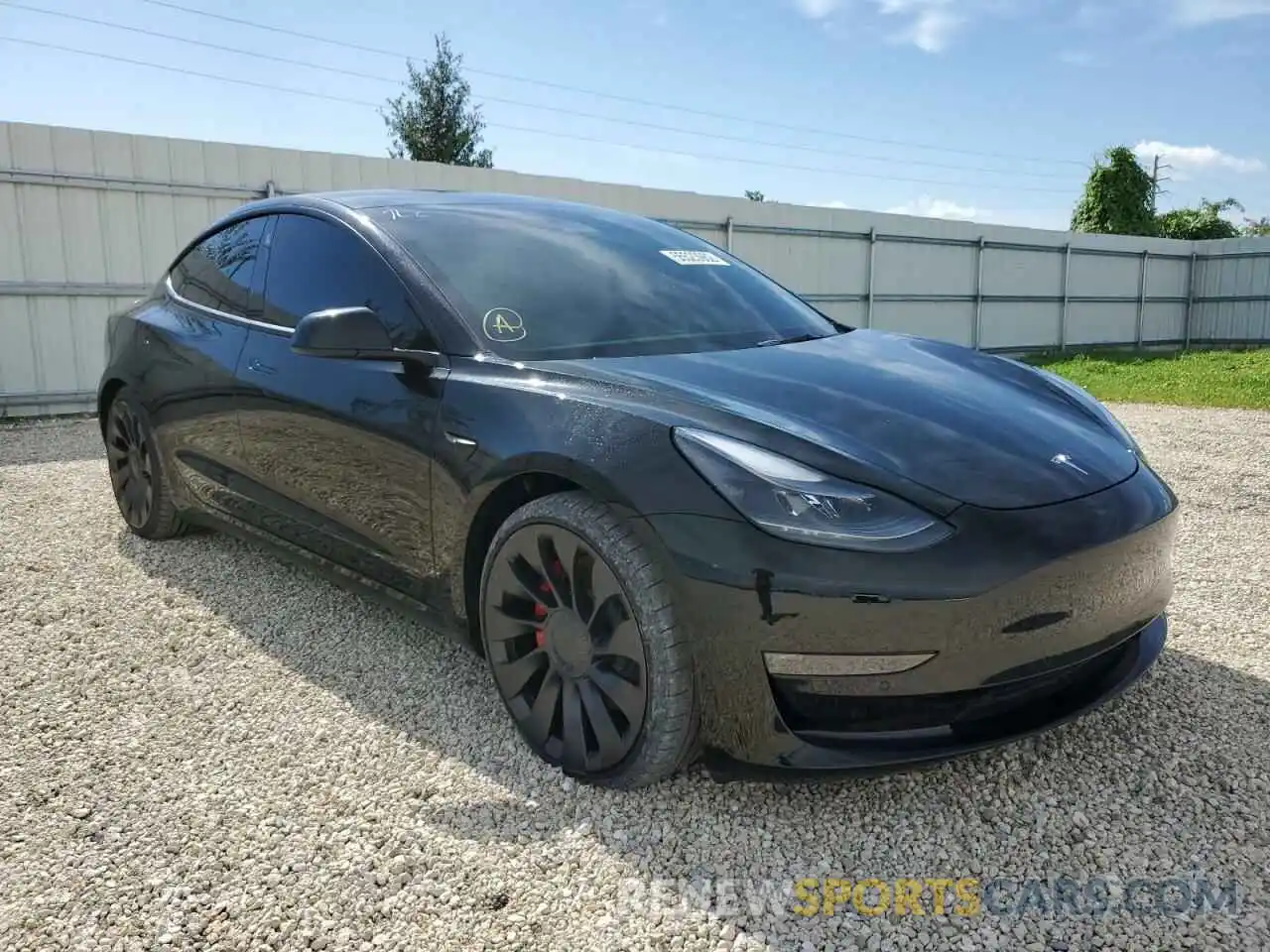 1 Photograph of a damaged car 5YJ3E1EC6NF127819 TESLA MODEL 3 2022