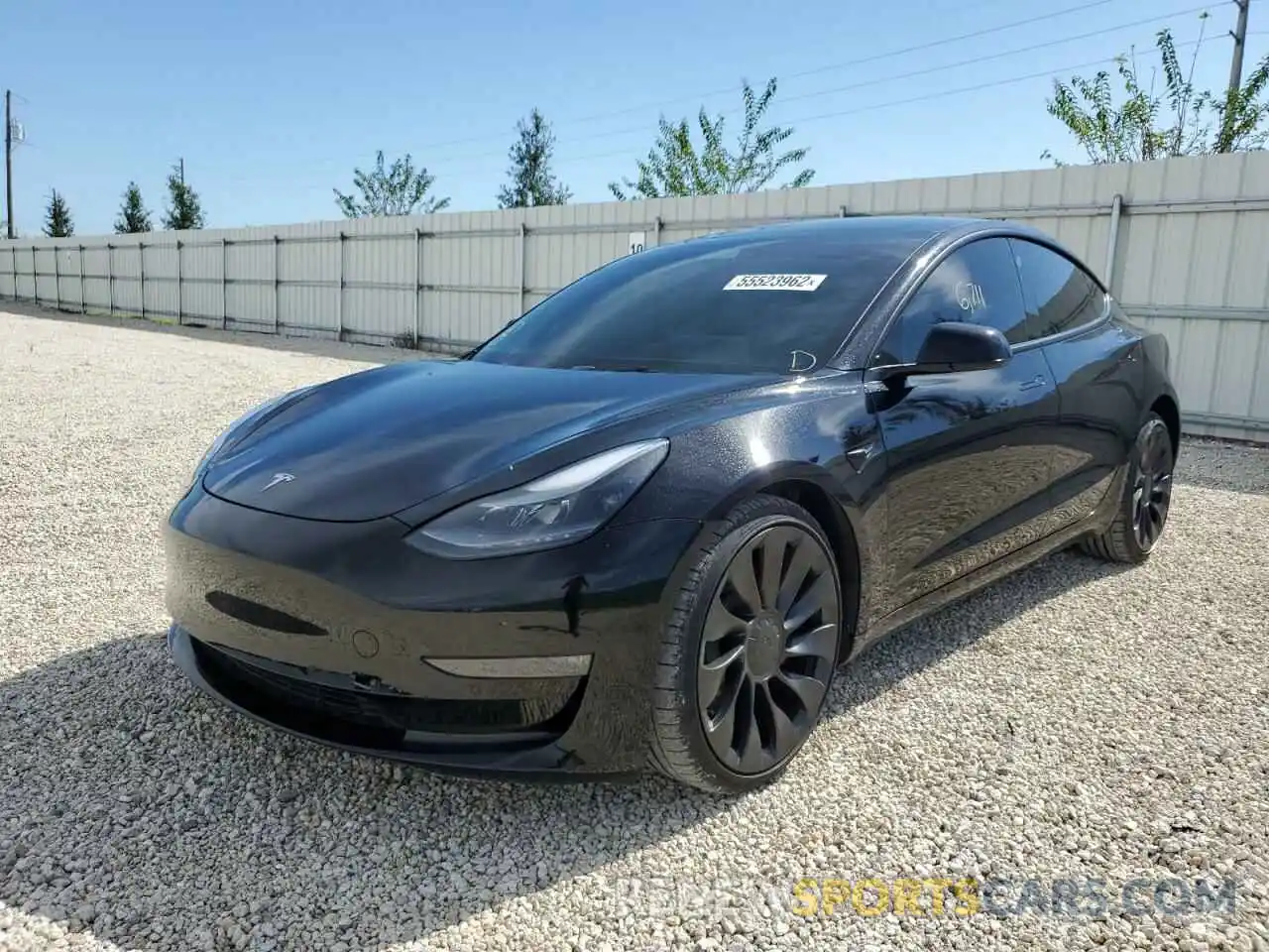 2 Photograph of a damaged car 5YJ3E1EC6NF127819 TESLA MODEL 3 2022