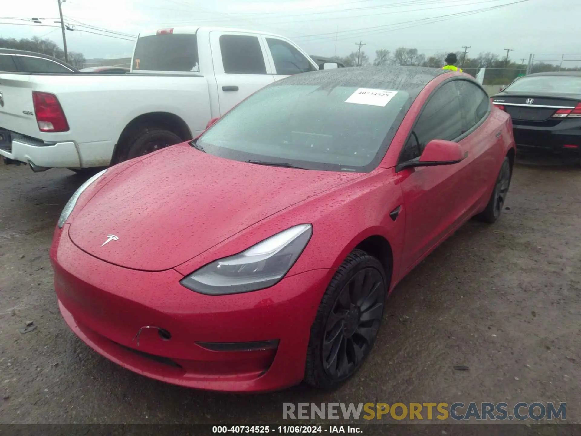 2 Photograph of a damaged car 5YJ3E1EC6NF165731 TESLA MODEL 3 2022