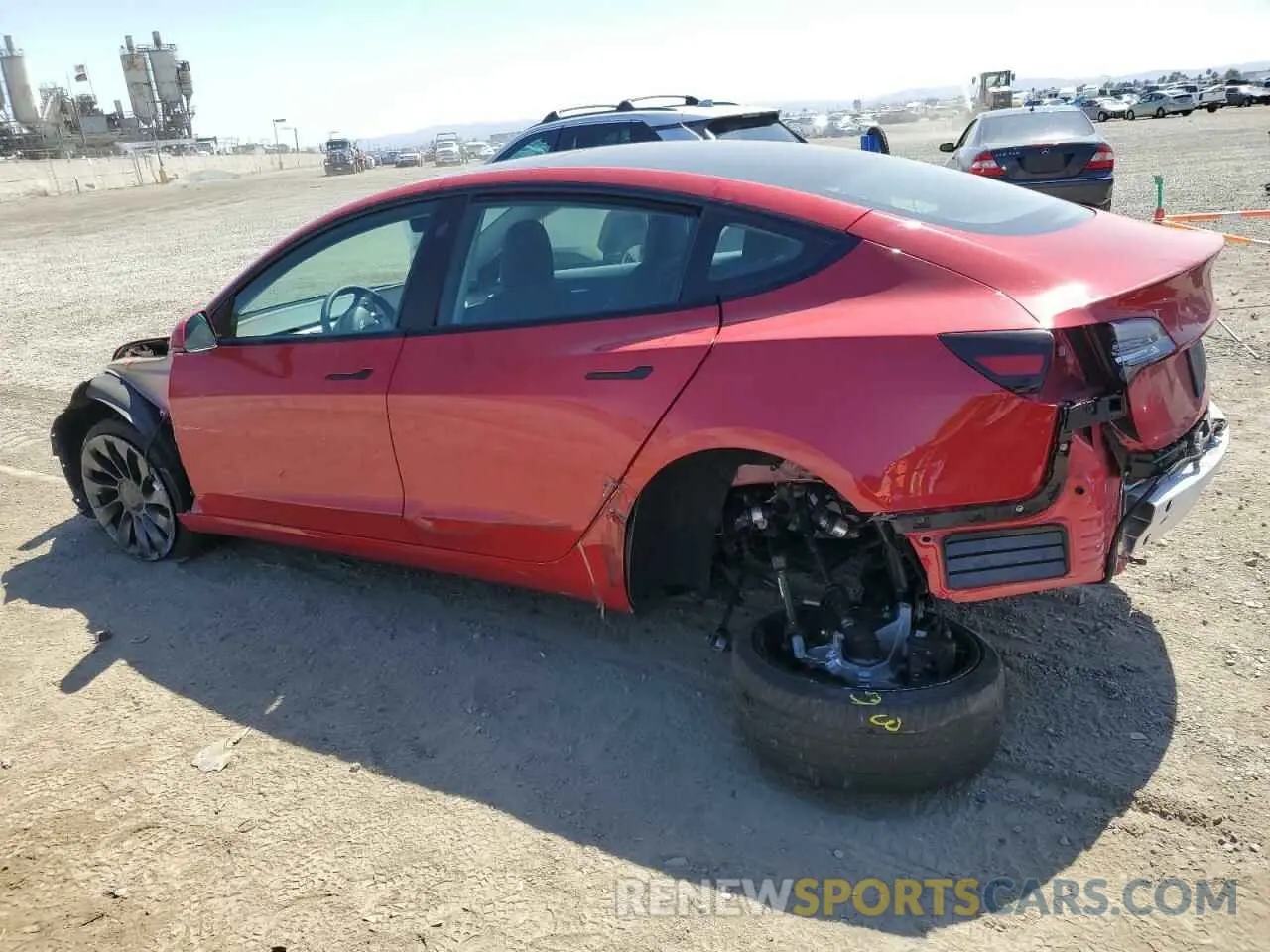 2 Photograph of a damaged car 5YJ3E1EC6NF168984 TESLA MODEL 3 2022