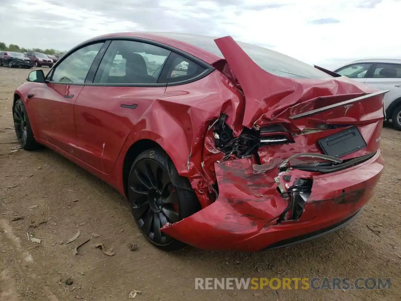 3 Photograph of a damaged car 5YJ3E1EC6NF203040 TESLA MODEL 3 2022