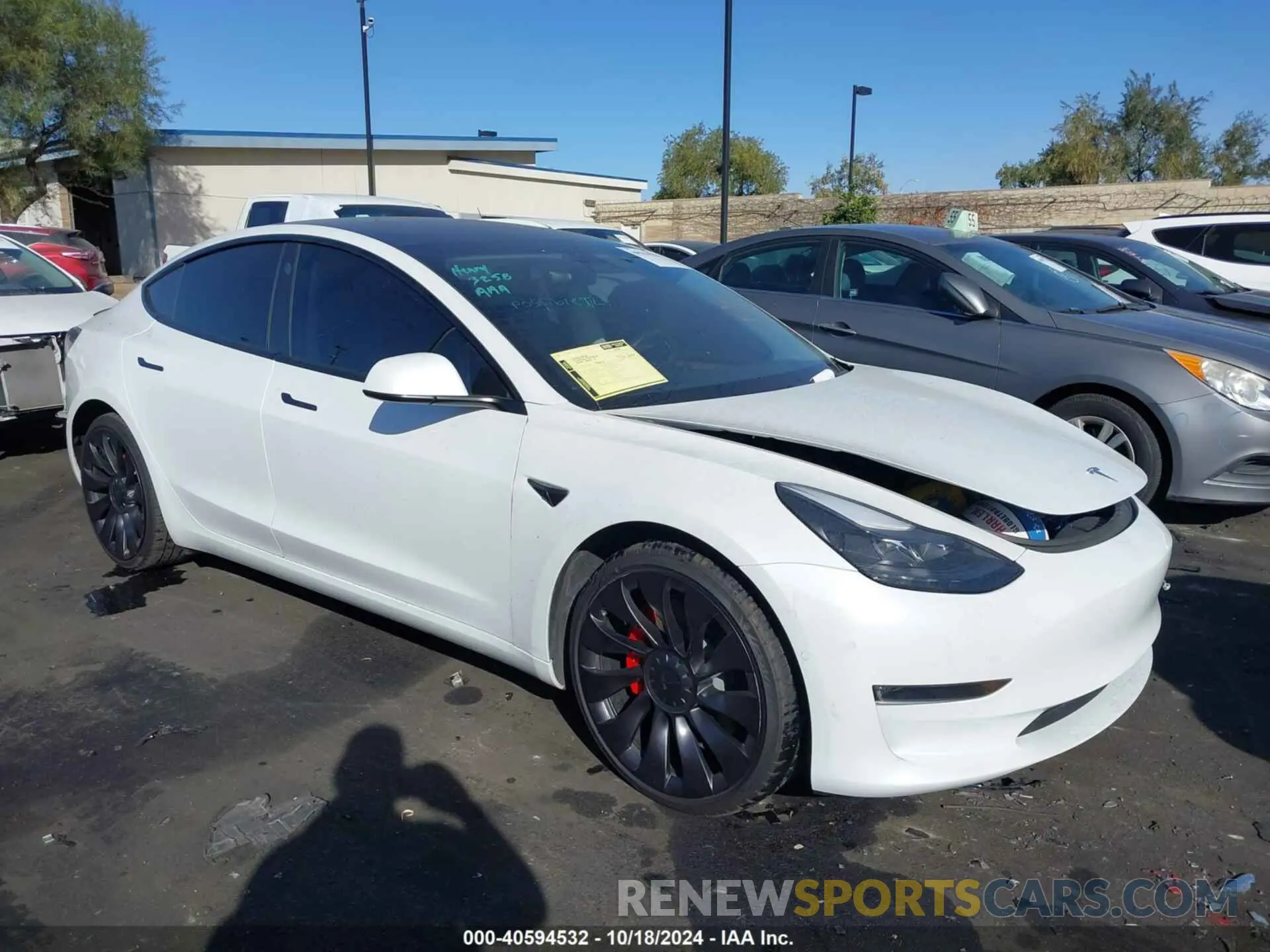 1 Photograph of a damaged car 5YJ3E1EC6NF204141 TESLA MODEL 3 2022