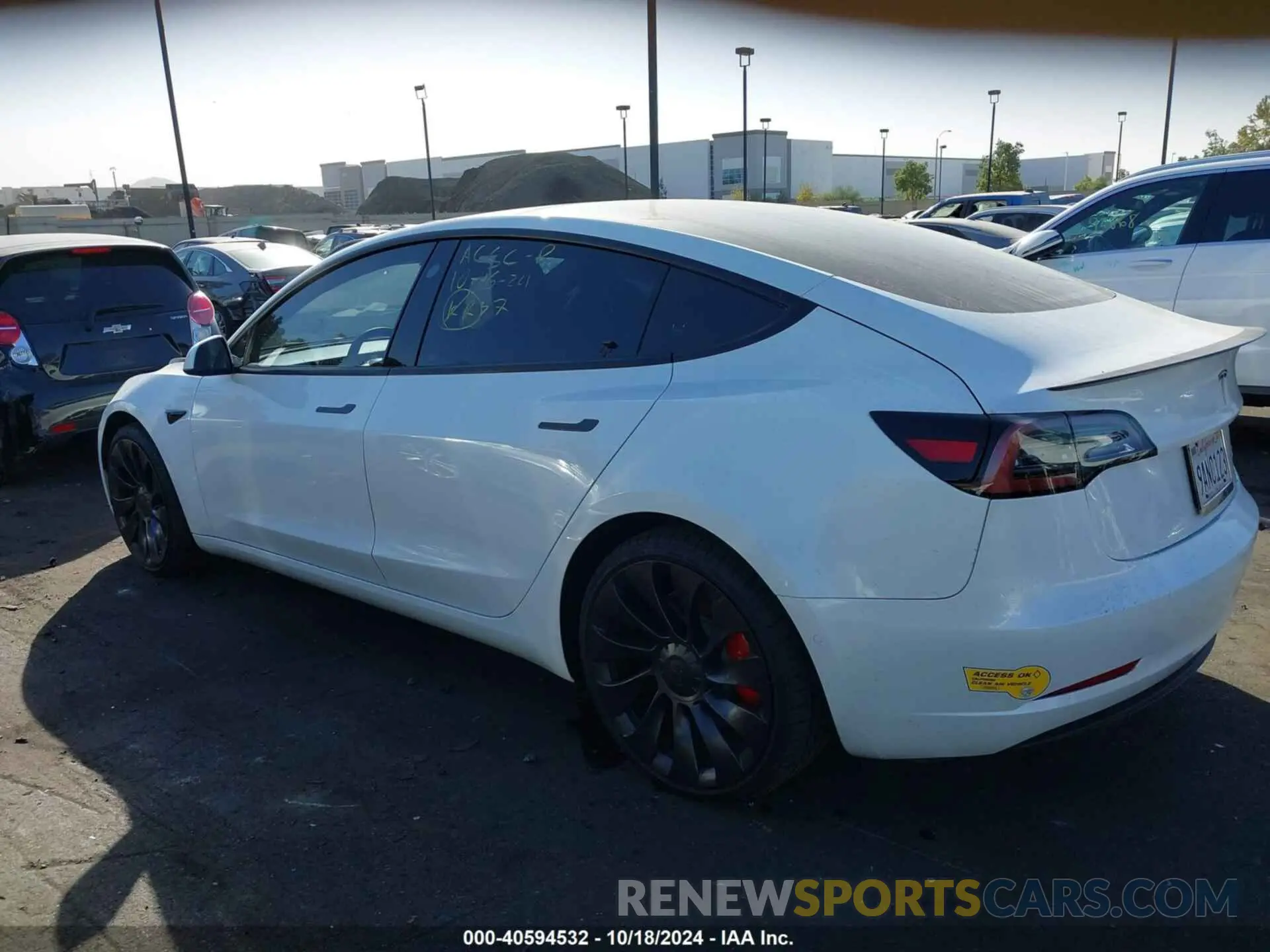 3 Photograph of a damaged car 5YJ3E1EC6NF204141 TESLA MODEL 3 2022