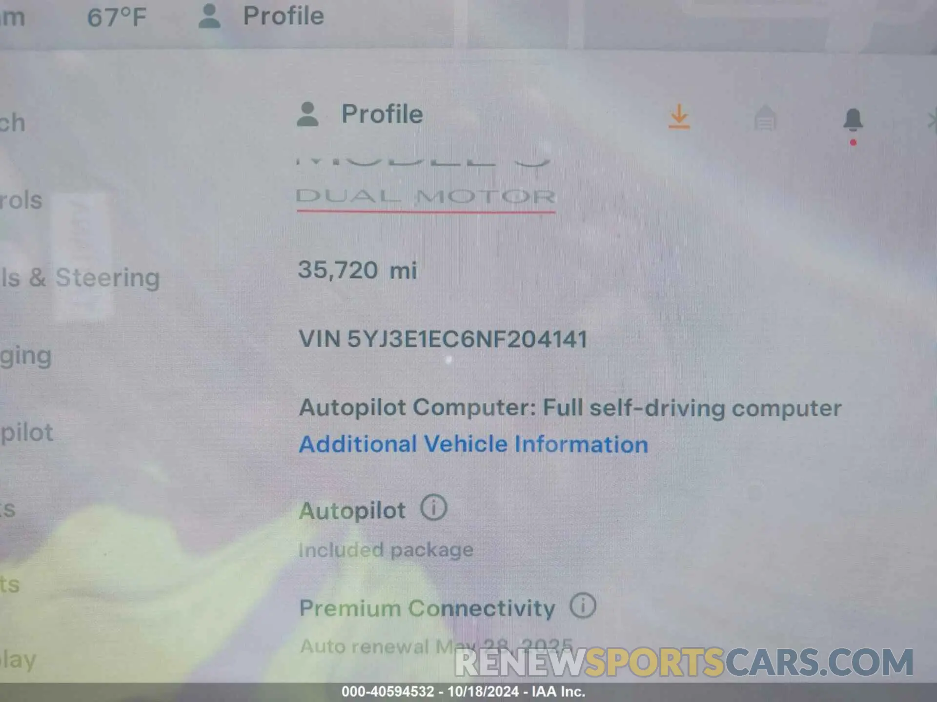 7 Photograph of a damaged car 5YJ3E1EC6NF204141 TESLA MODEL 3 2022