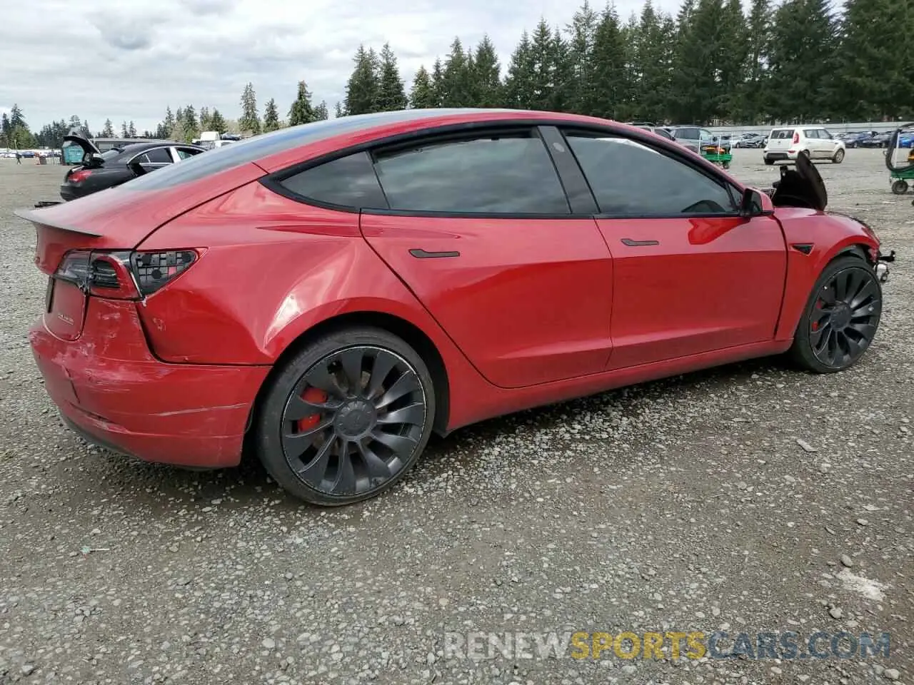 3 Photograph of a damaged car 5YJ3E1EC6NF244817 TESLA MODEL 3 2022