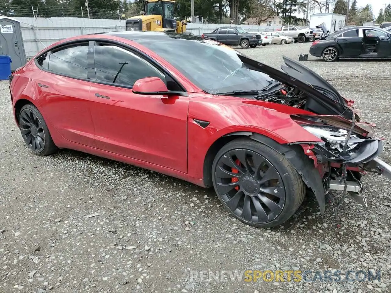4 Photograph of a damaged car 5YJ3E1EC6NF244817 TESLA MODEL 3 2022