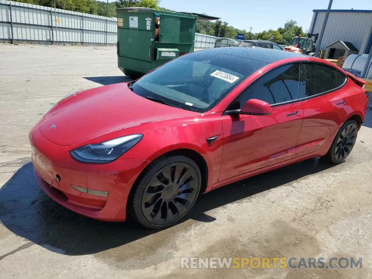1 Photograph of a damaged car 5YJ3E1EC6NF262704 TESLA MODEL 3 2022
