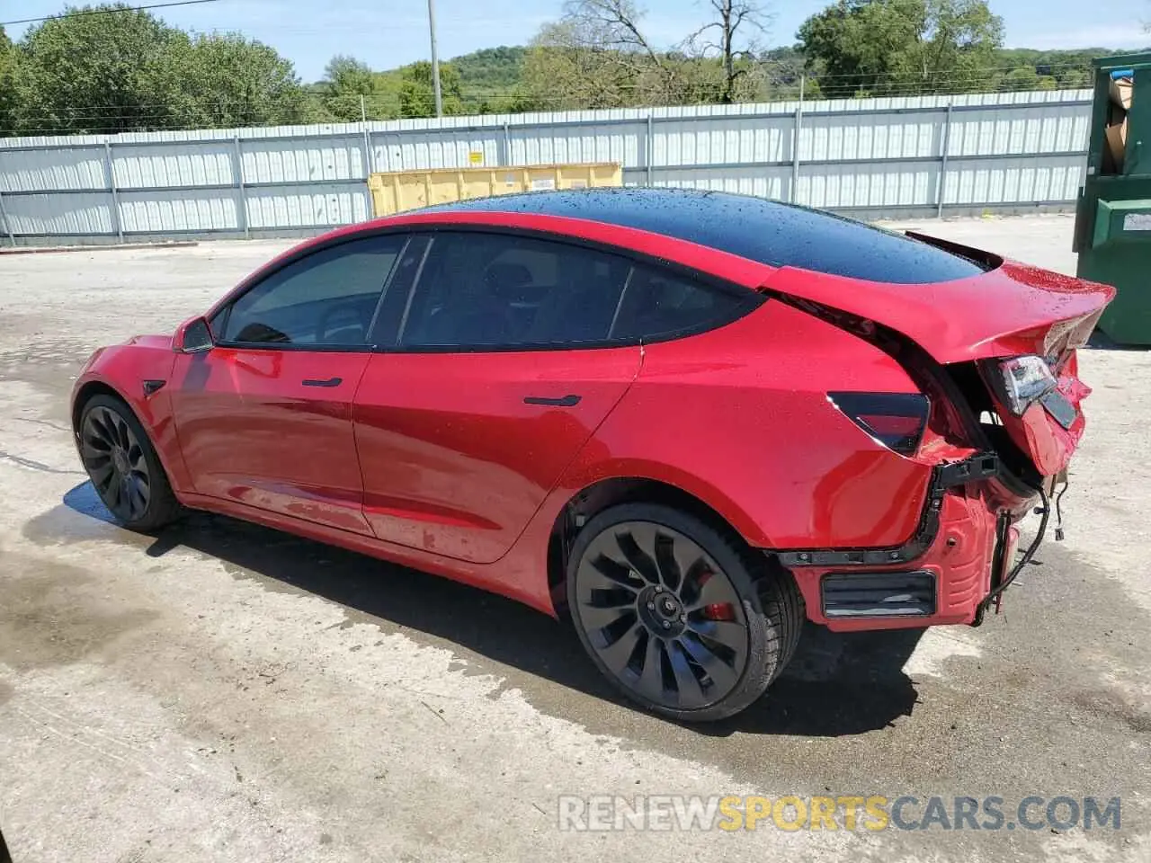 2 Photograph of a damaged car 5YJ3E1EC6NF262704 TESLA MODEL 3 2022