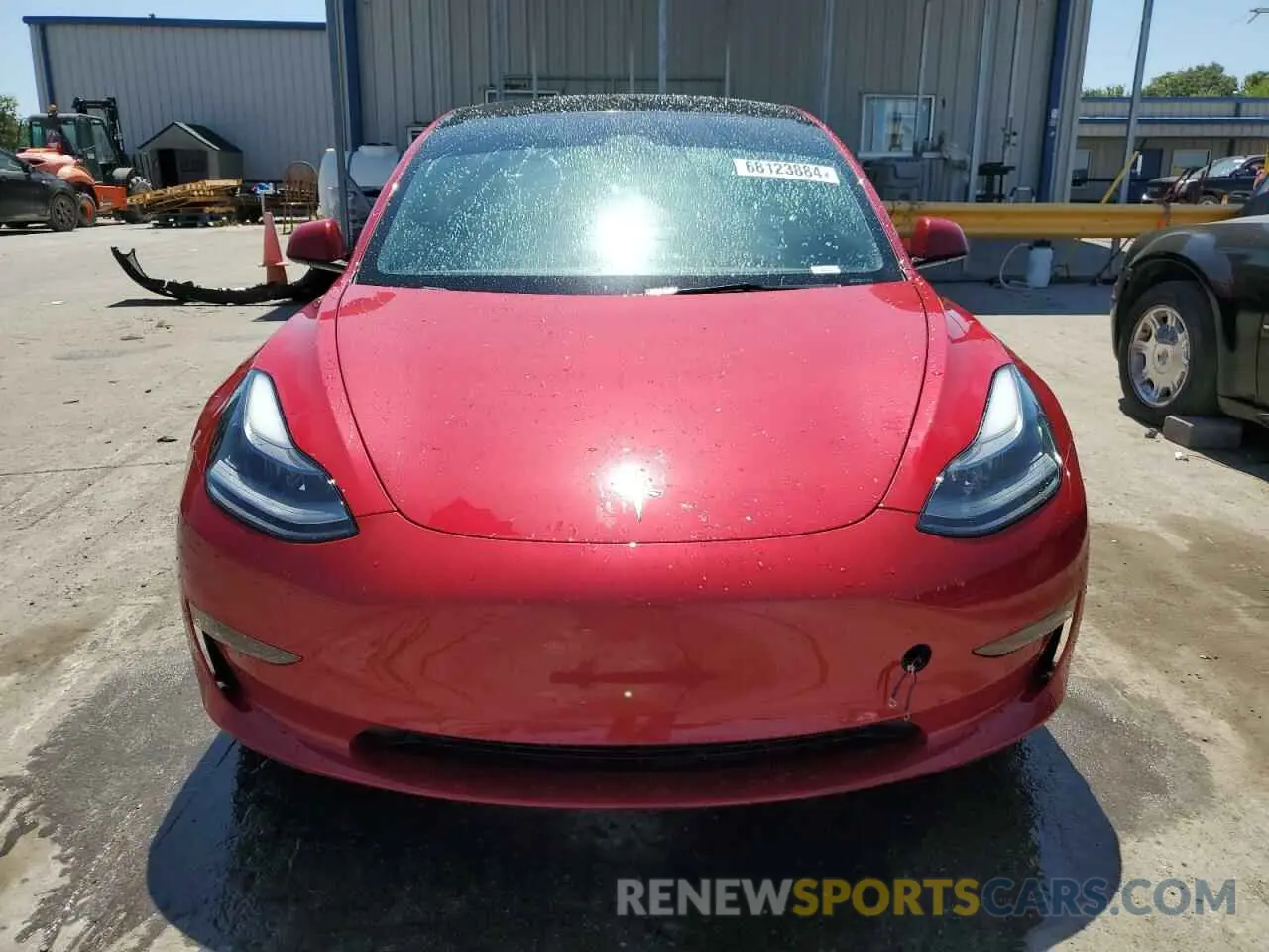 5 Photograph of a damaged car 5YJ3E1EC6NF262704 TESLA MODEL 3 2022