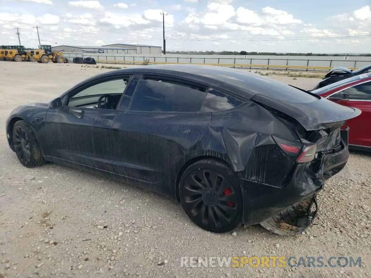 2 Photograph of a damaged car 5YJ3E1EC6NF264758 TESLA MODEL 3 2022