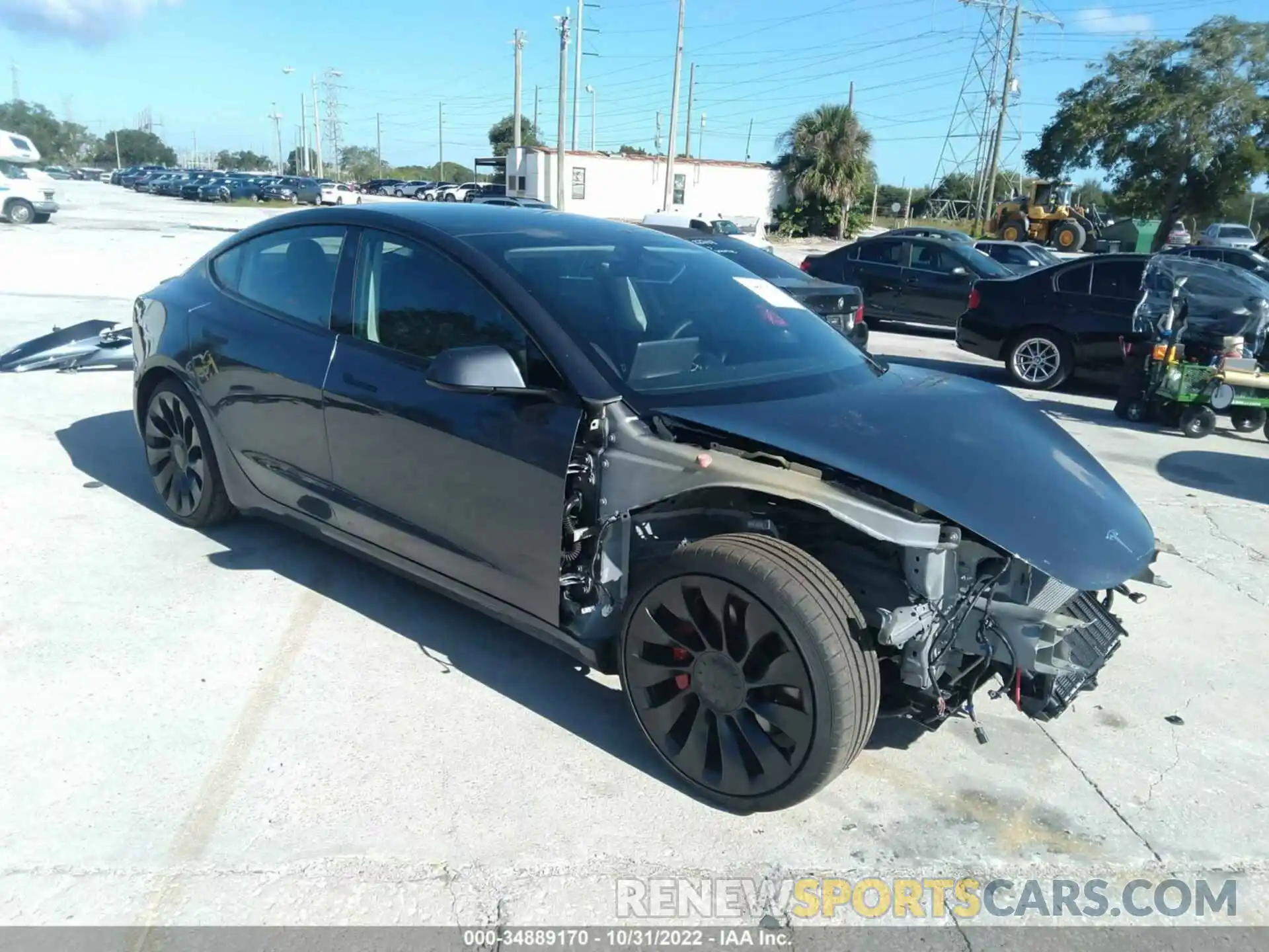 1 Photograph of a damaged car 5YJ3E1EC6NF269751 TESLA MODEL 3 2022