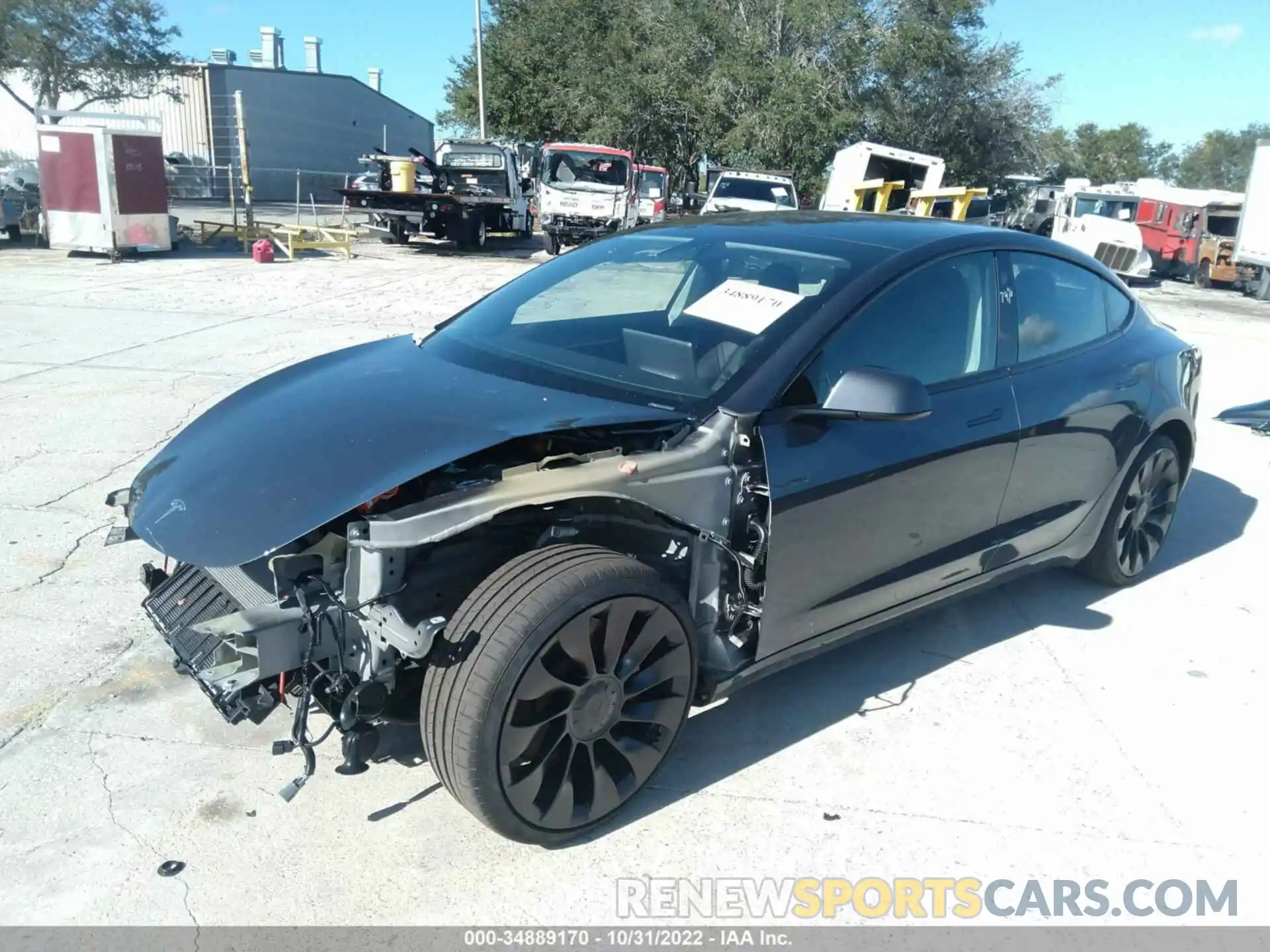 2 Photograph of a damaged car 5YJ3E1EC6NF269751 TESLA MODEL 3 2022