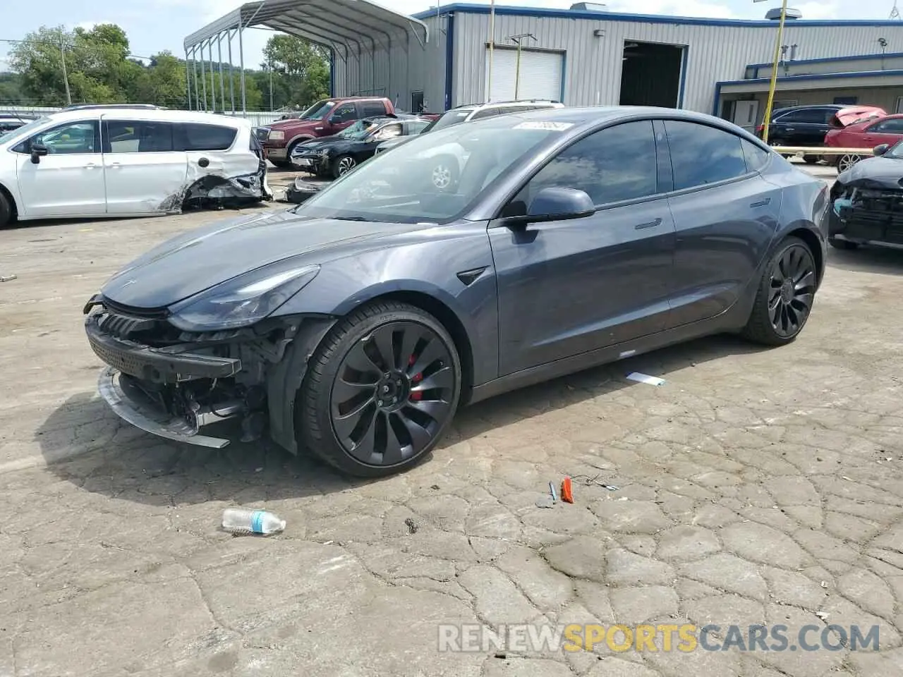 1 Photograph of a damaged car 5YJ3E1EC6NF294343 TESLA MODEL 3 2022