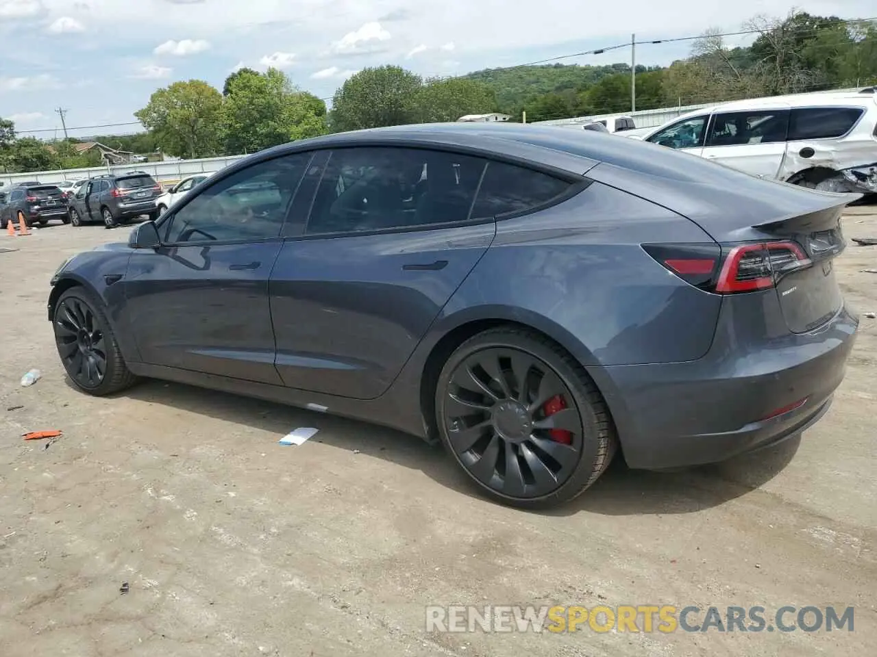 2 Photograph of a damaged car 5YJ3E1EC6NF294343 TESLA MODEL 3 2022