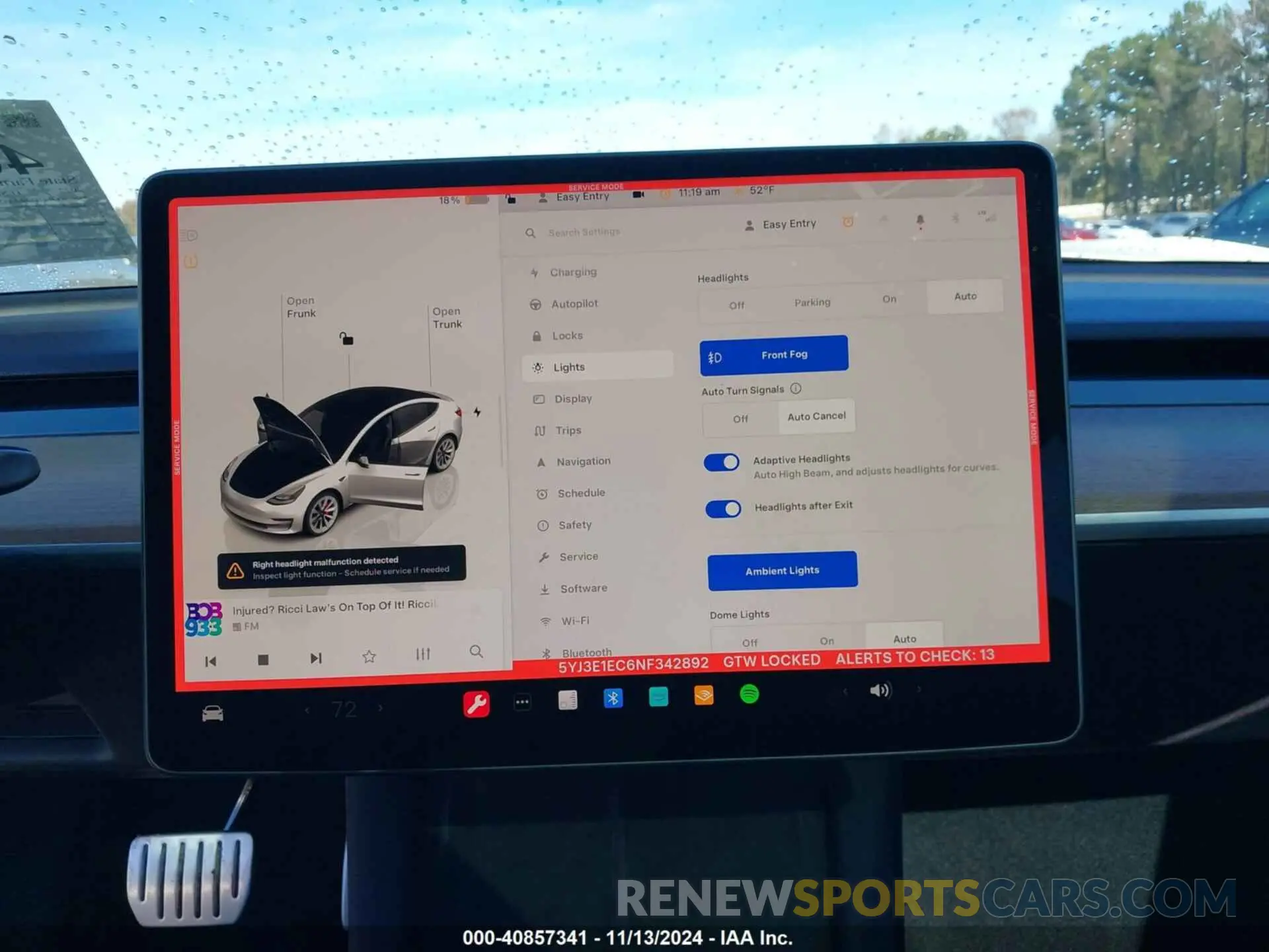 18 Photograph of a damaged car 5YJ3E1EC6NF342892 TESLA MODEL 3 2022