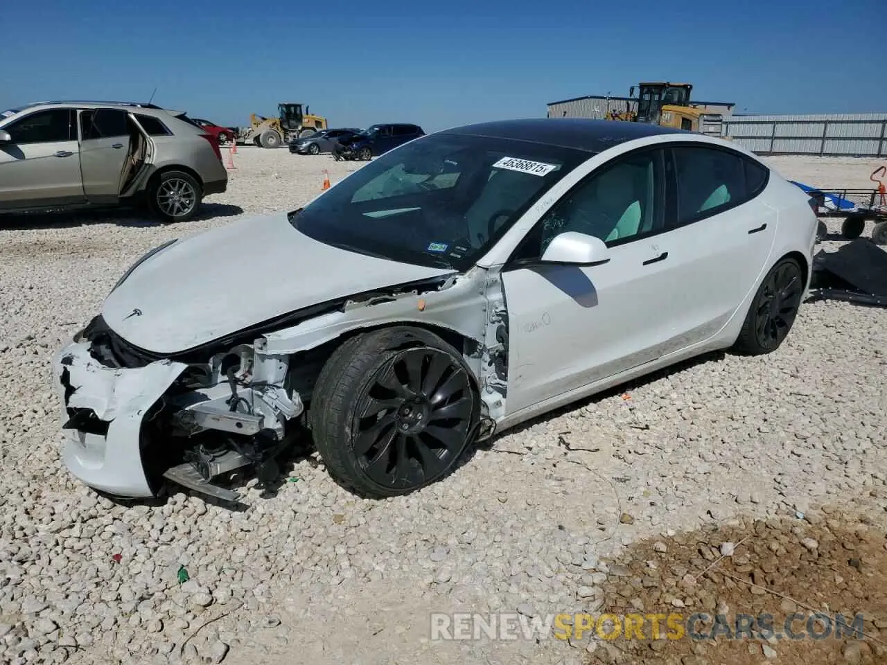 1 Photograph of a damaged car 5YJ3E1EC6NF358784 TESLA MODEL 3 2022