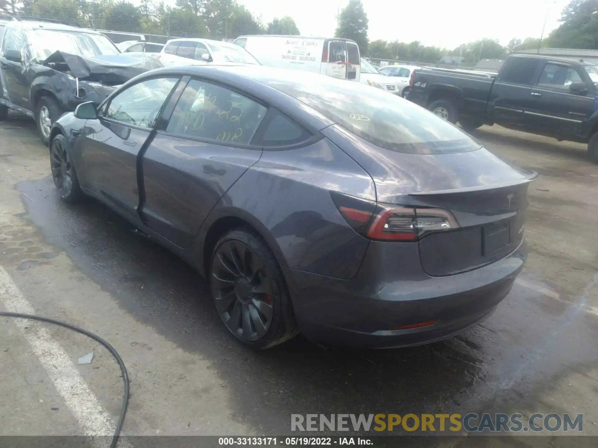 3 Photograph of a damaged car 5YJ3E1EC7NF103271 TESLA MODEL 3 2022